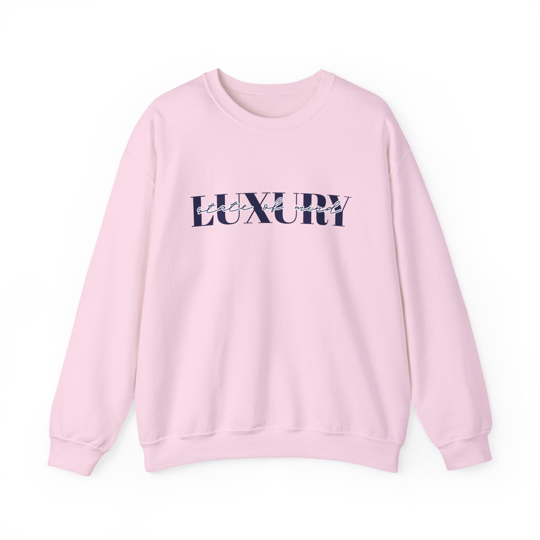 Luxury Typography Sweatshirt | White Crewneck, Minimal Logo