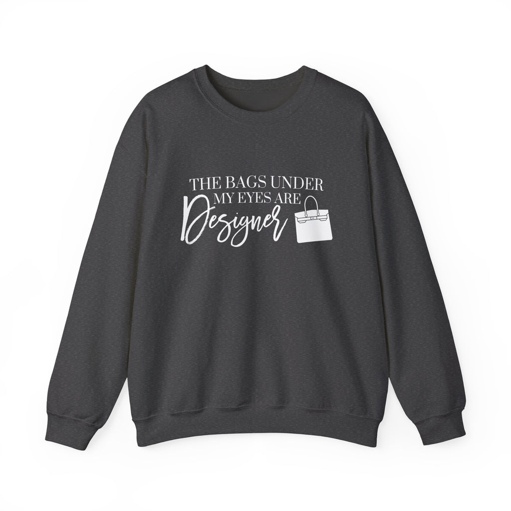 Designer Bags Unisex Sweatshirt, Funny Graphic Pullover, Eye Bags Jumper, Cool Crewneck, Stylish Sweater, Fashionable Top