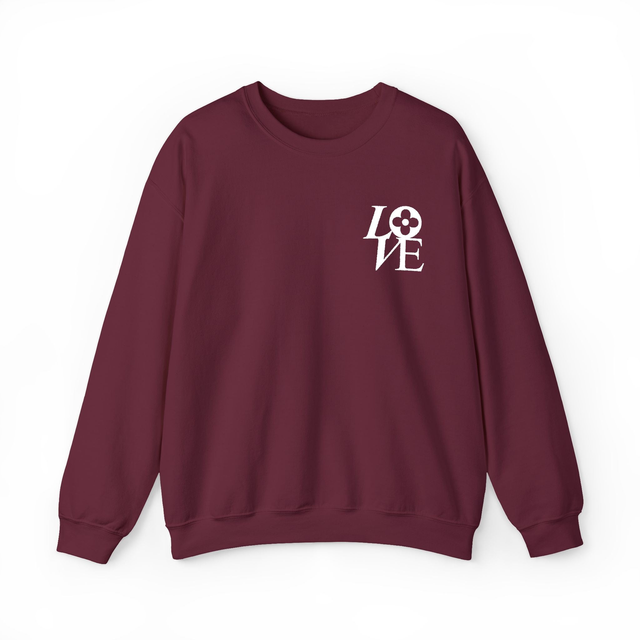 LOVE Floral embroidered crewneck sweatshirt