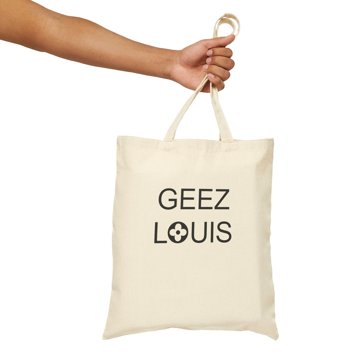 GEEZ LOUIS Cotton Canvas Tote Bag | Farmers Market Bag | Tote Bag | Shopping Tote