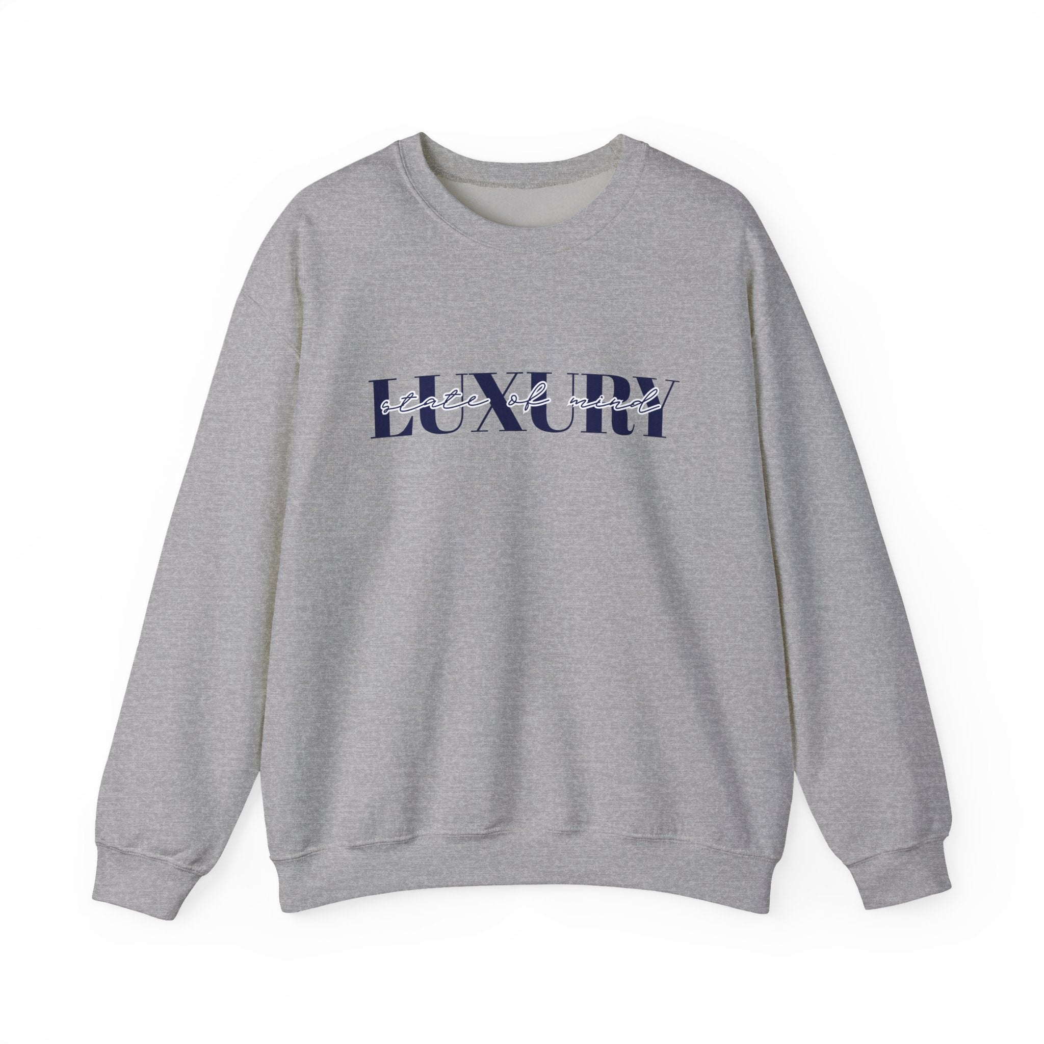 Luxury Typography Sweatshirt | White Crewneck, Minimal Logo