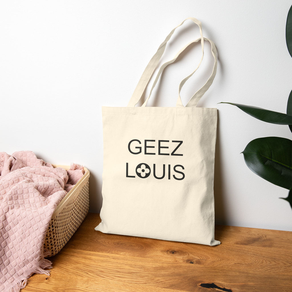 GEEZ LOUIS Cotton Canvas Tote Bag | Farmers Market Bag | Tote Bag | Shopping Tote