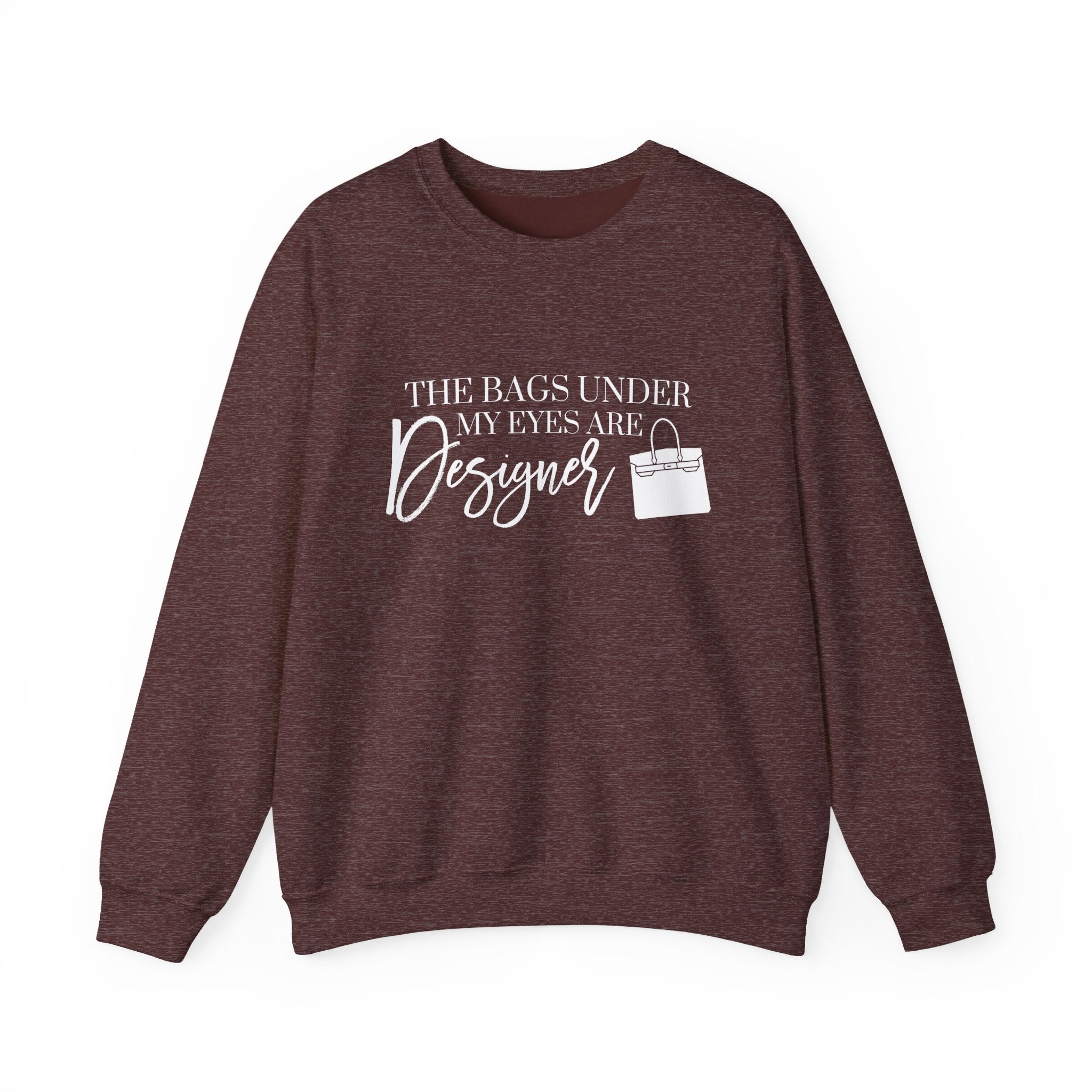 Designer Bags Unisex Sweatshirt, Funny Graphic Pullover, Eye Bags Jumper, Cool Crewneck, Stylish Sweater, Fashionable Top