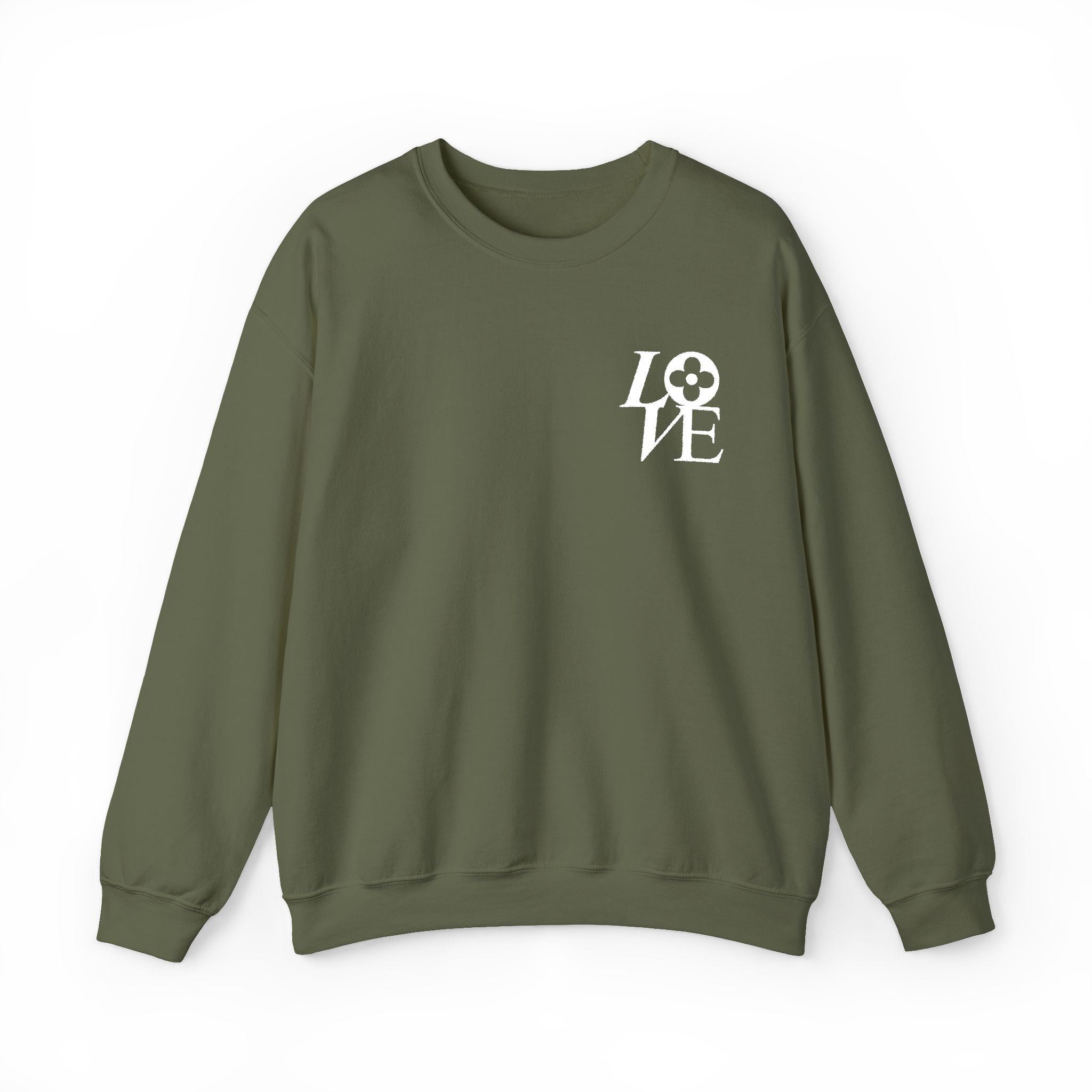 LOVE Floral embroidered crewneck sweatshirt