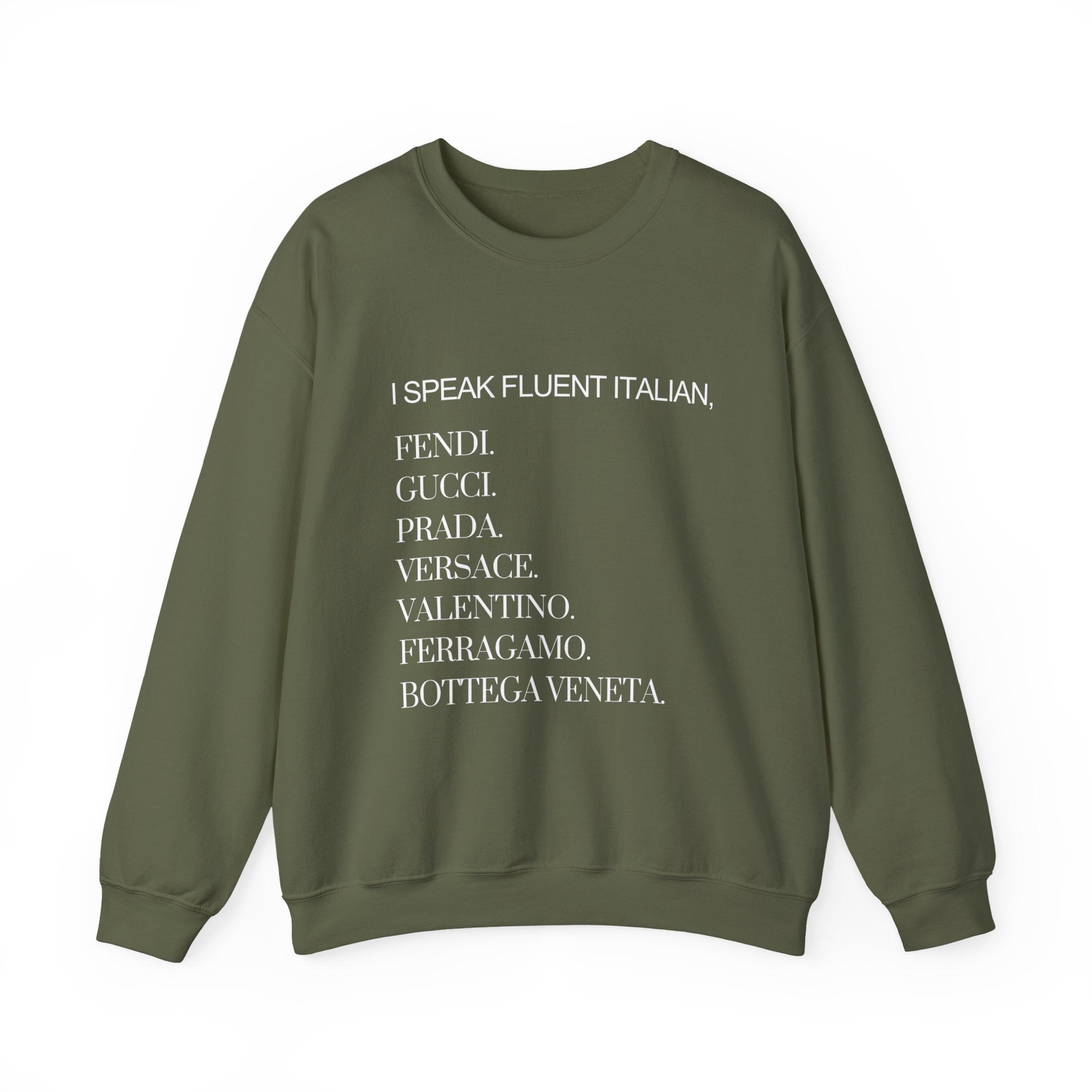Italian Fluent Speaker Sweatshirt - Italy Lover Jumper, Foreign Language Apparel, Study Abroad Top, Traveler