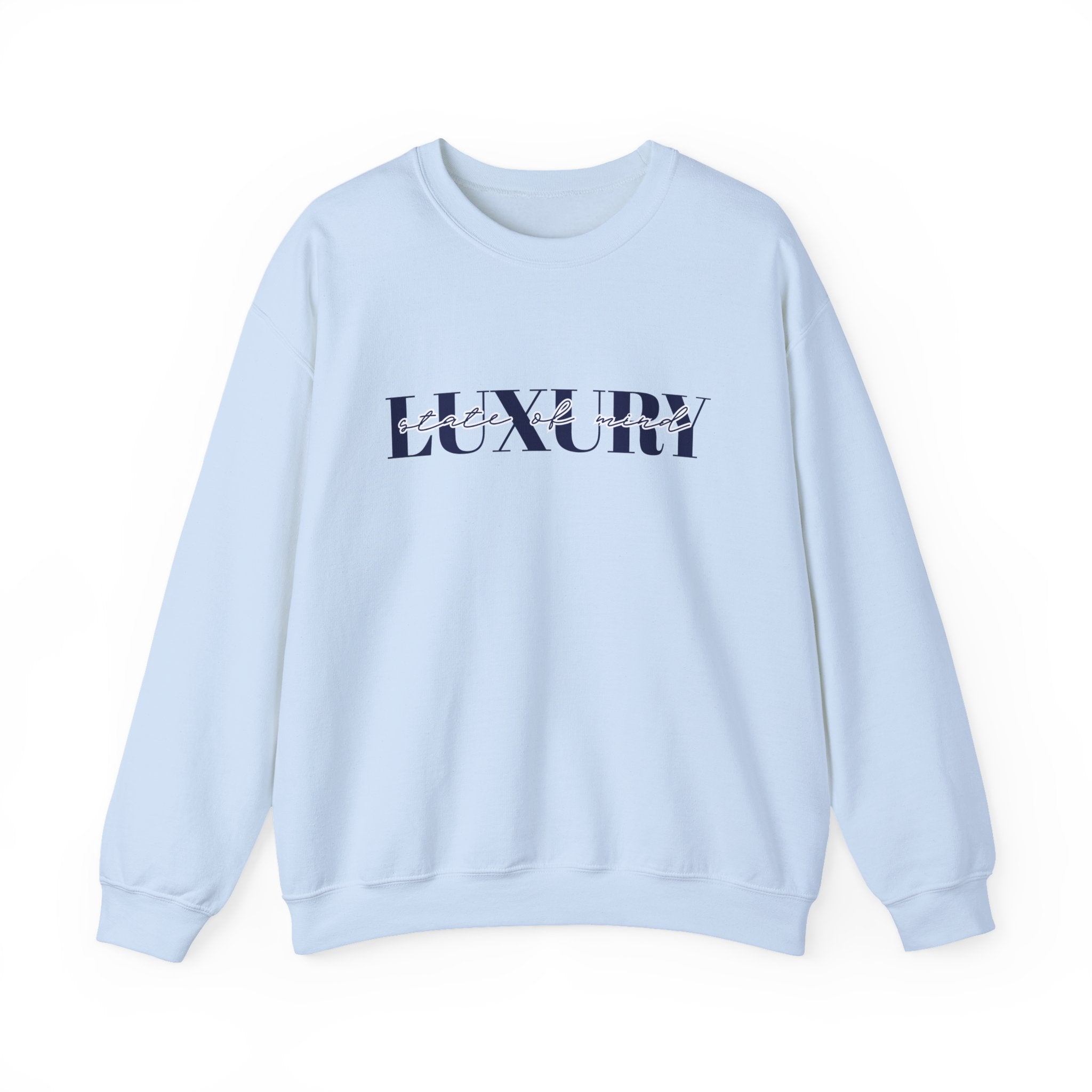 Luxury Typography Sweatshirt | White Crewneck, Minimal Logo
