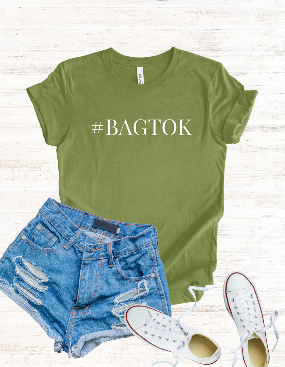 #BAGTOK T-Shirt | Trendy Hashtag Graphic Tee, Social Media Slogan Shirt