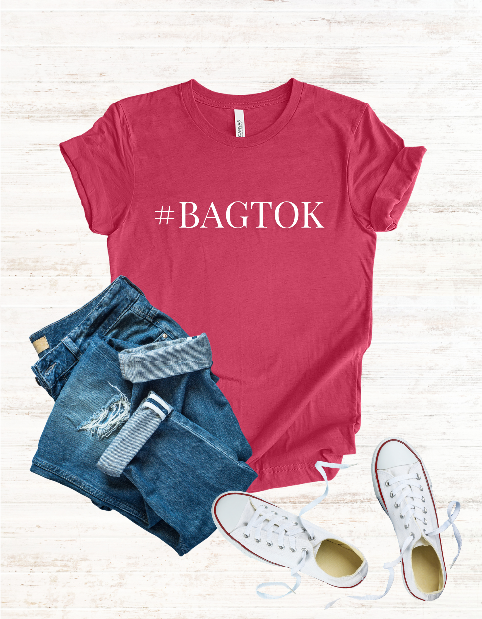 #BAGTOK T-Shirt | Trendy Hashtag Graphic Tee, Social Media Slogan Shirt