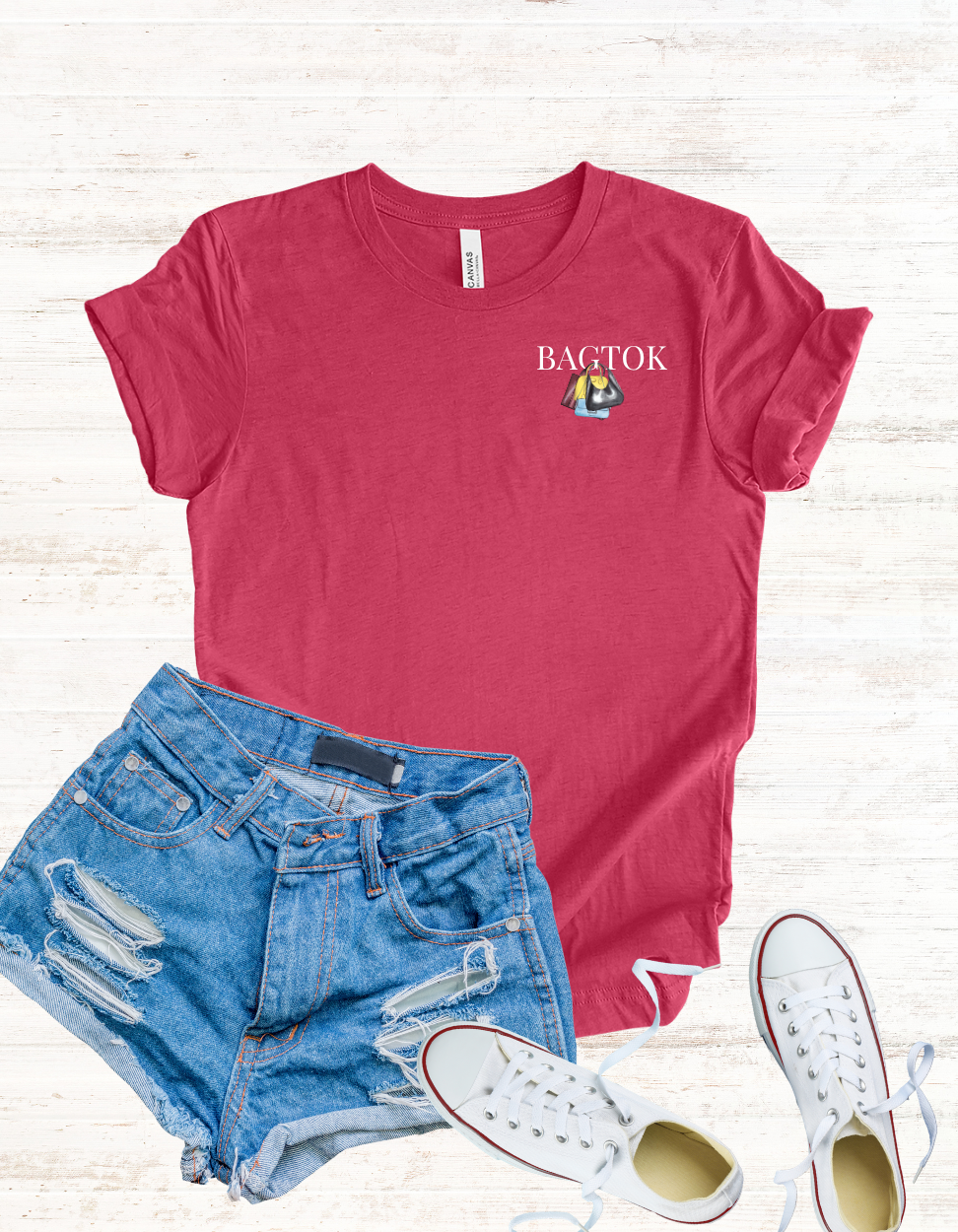 Addicted to Bagtok Bag Collection Tee | Handbag Illustration T-Shirt
