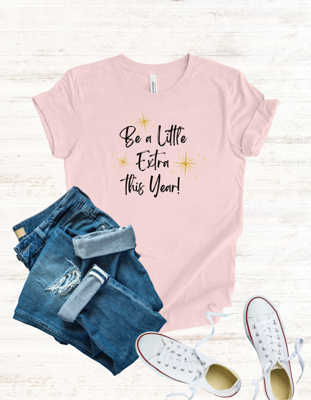 Holiday Be a Little Extra This Year Unisex Tee, Christmas Tshirt, Gift for Extra People, Sparkle Shirt, Festive Top