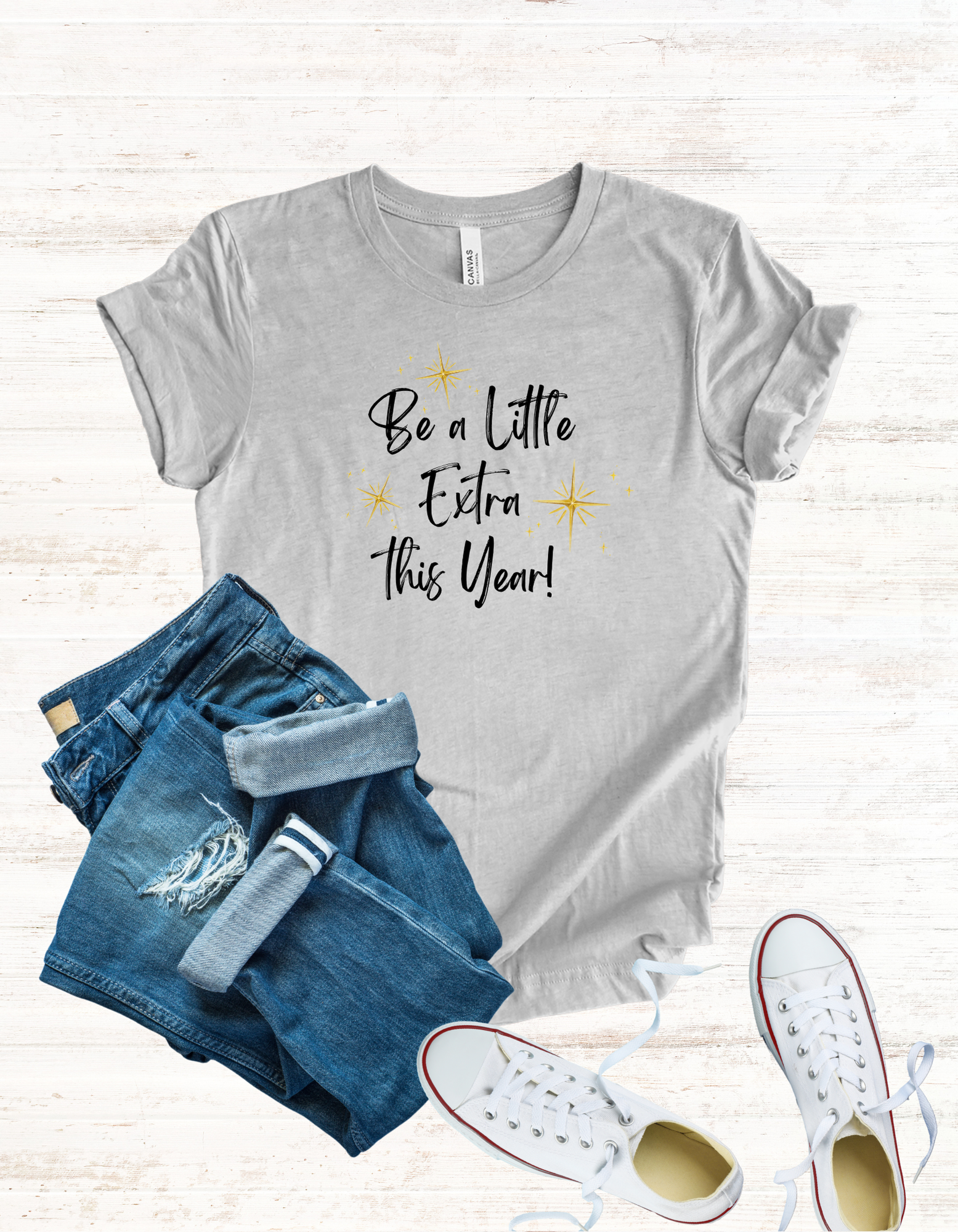 Holiday Be a Little Extra This Year Unisex Tee, Christmas Tshirt, Gift for Extra People, Sparkle Shirt, Festive Top