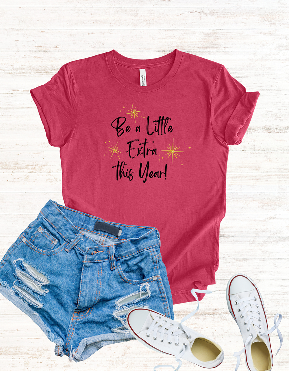 Holiday Be a Little Extra This Year Unisex Tee, Christmas Tshirt, Gift for Extra People, Sparkle Shirt, Festive Top