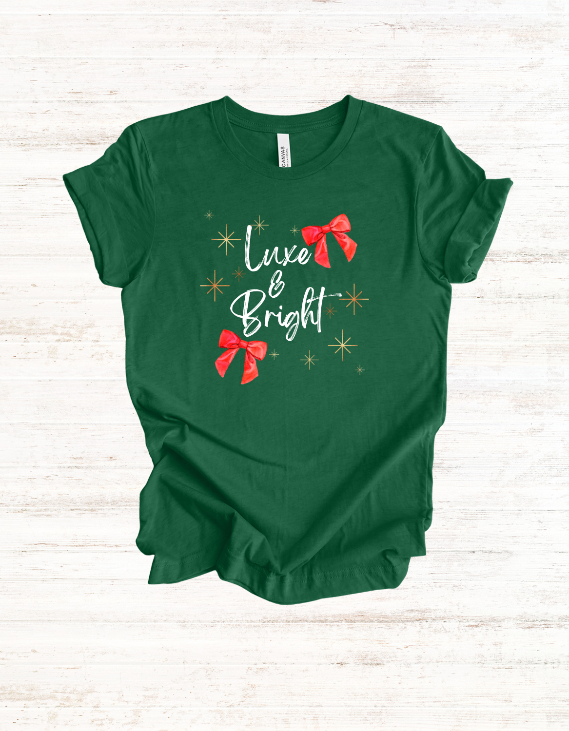 Luxe & Bright, Luxury Holiday Graphic Tee, Bright Unisex Jersey Short Sleeve T-Shirt, Luxe Seasonal Shirt, Festive Graphic Top, Holiday Tee Shirt for