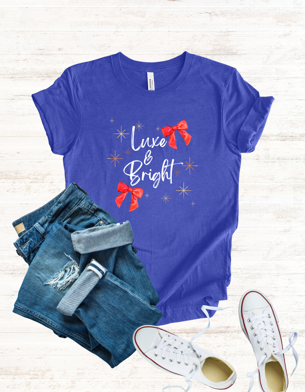 Luxe & Bright, Luxury Holiday Graphic Tee, Bright Unisex Jersey Short Sleeve T-Shirt, Luxe Seasonal Shirt, Festive Graphic Top, Holiday Tee Shirt for