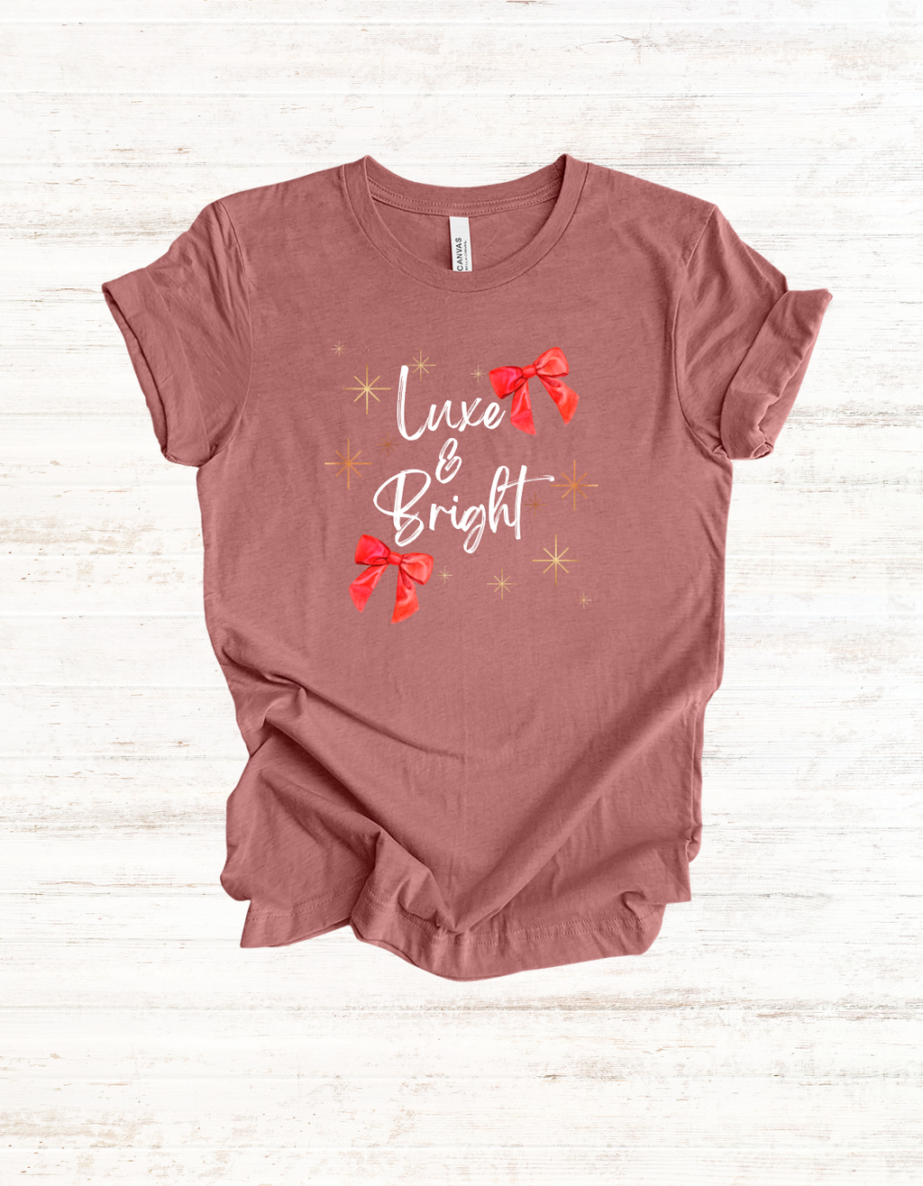 Luxe & Bright, Luxury Holiday Graphic Tee, Bright Unisex Jersey Short Sleeve T-Shirt, Luxe Seasonal Shirt, Festive Graphic Top, Holiday Tee Shirt for