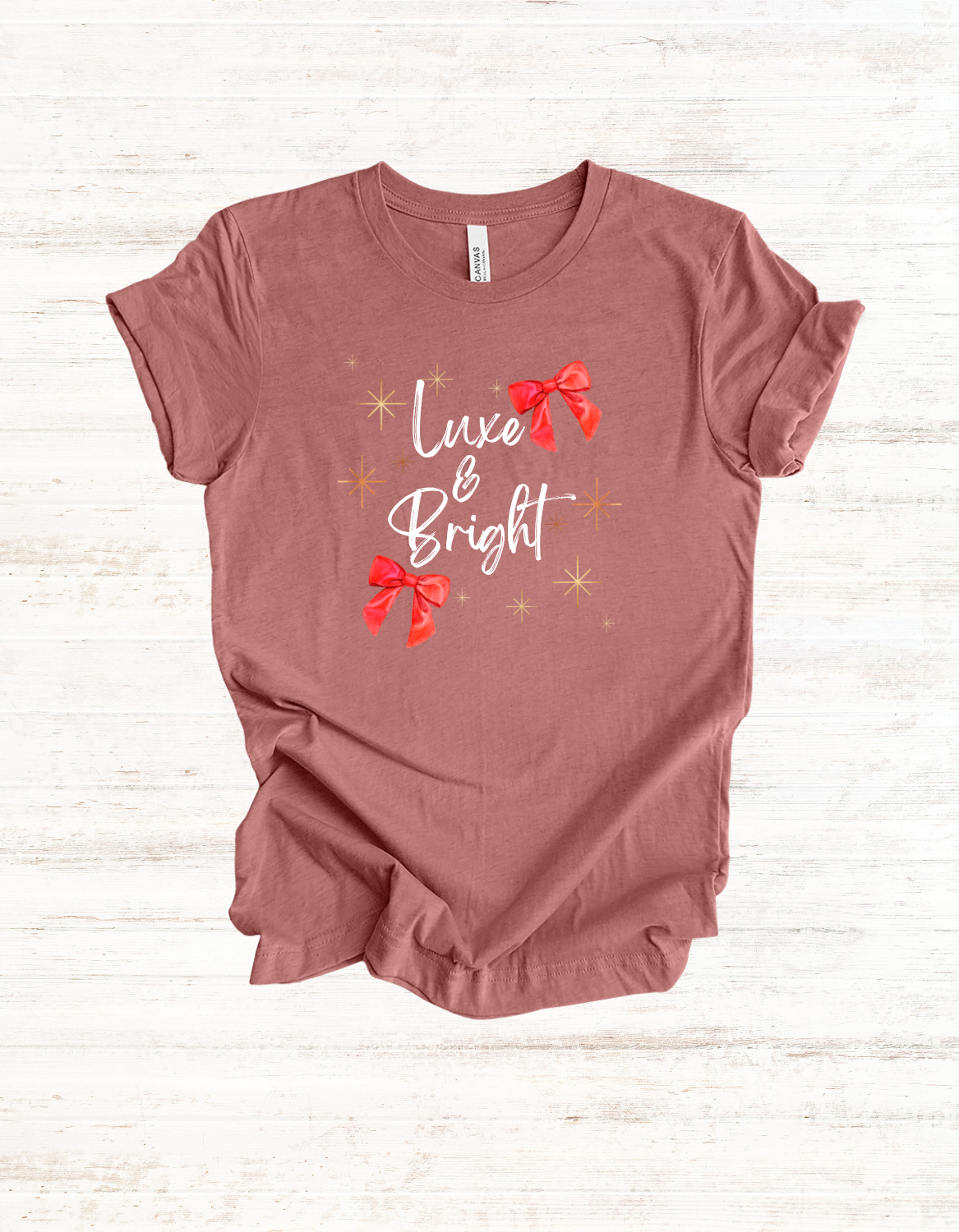 Luxe & Bright, Luxury Holiday Graphic Tee, Bright Unisex Jersey Short Sleeve T-Shirt, Luxe Seasonal Shirt, Festive Graphic Top, Holiday Tee Shirt for