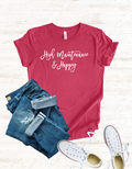 Happy High Maintenance Women's Graphic Tee, Trendy Funny Shirt, Birthday Gift for Her
