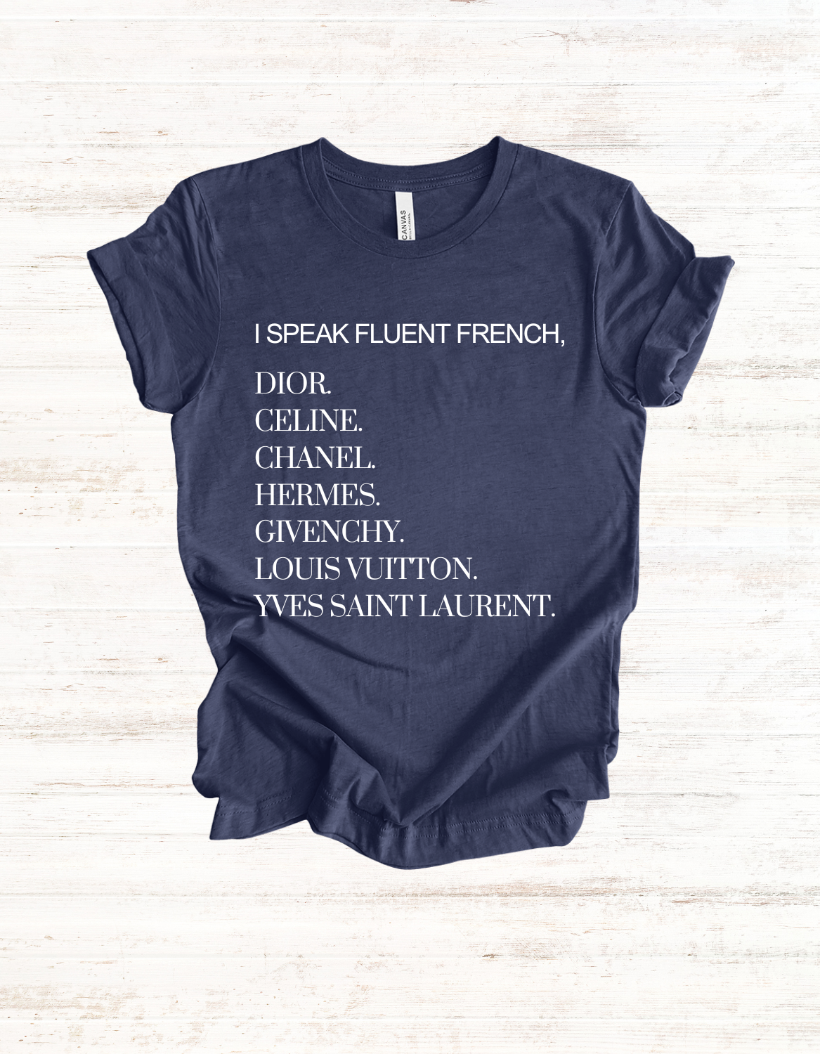 Luxury Lover French Graphic Tee, Unisex Shirt for French Enthusiasts, Fluent French Language Tee, Stylish Tee for French Lovers