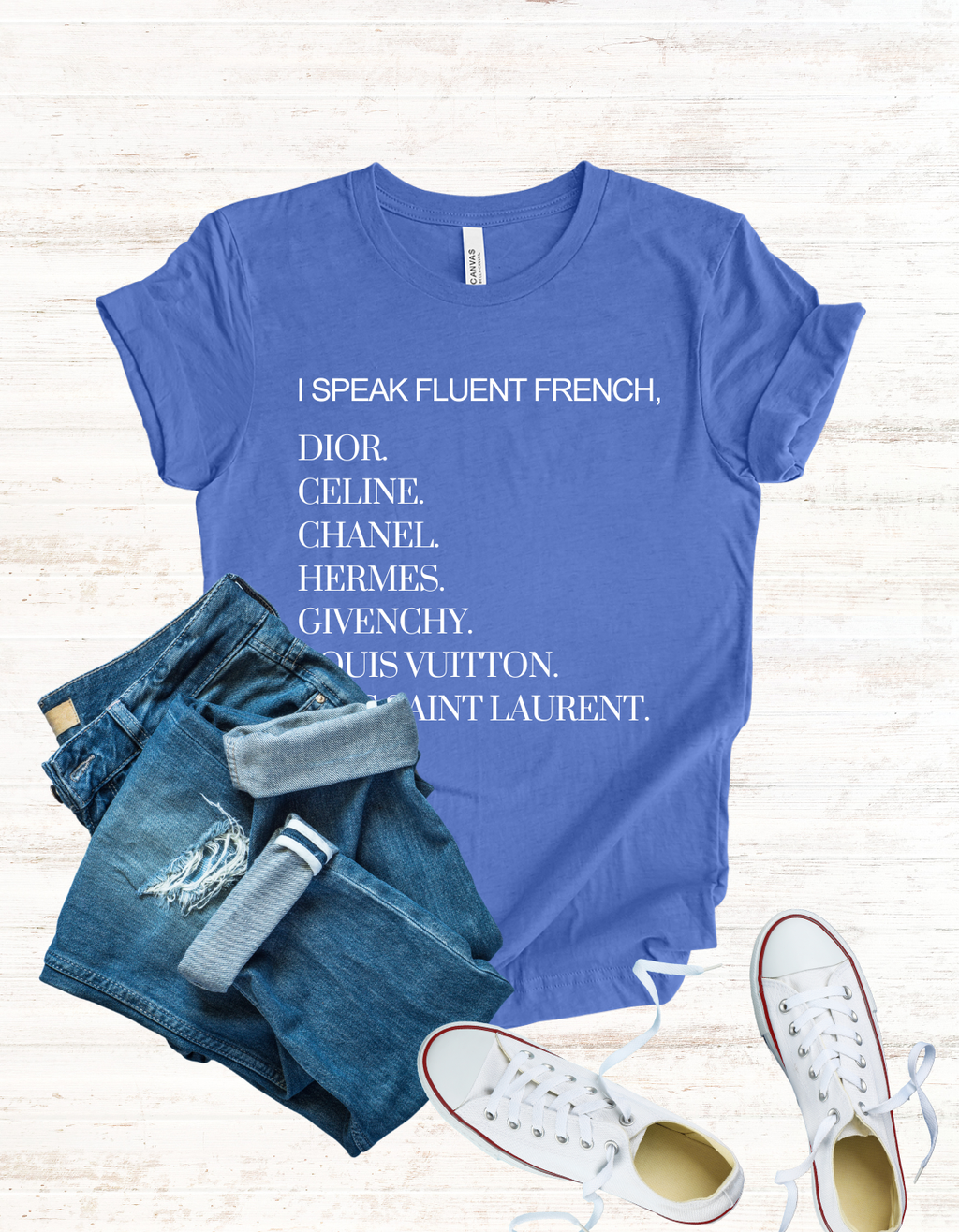Luxury Lover French Graphic Tee, Unisex Shirt for French Enthusiasts, Fluent French Language Tee, Stylish Tee for French Lovers