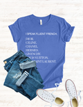 Luxury Lover French Graphic Tee, Unisex Shirt for French Enthusiasts, Fluent French Language Tee, Stylish Tee for French Lovers