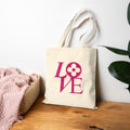 LOVE Cotton Canvas Tote Bag | Farmers Market Bag | Tote Bag | Shopping Tote