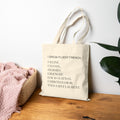 I Speak Fluent French Cotton Canvas Tote Bag | Farmers Market Bag | Tote Bag | Shopping Tote