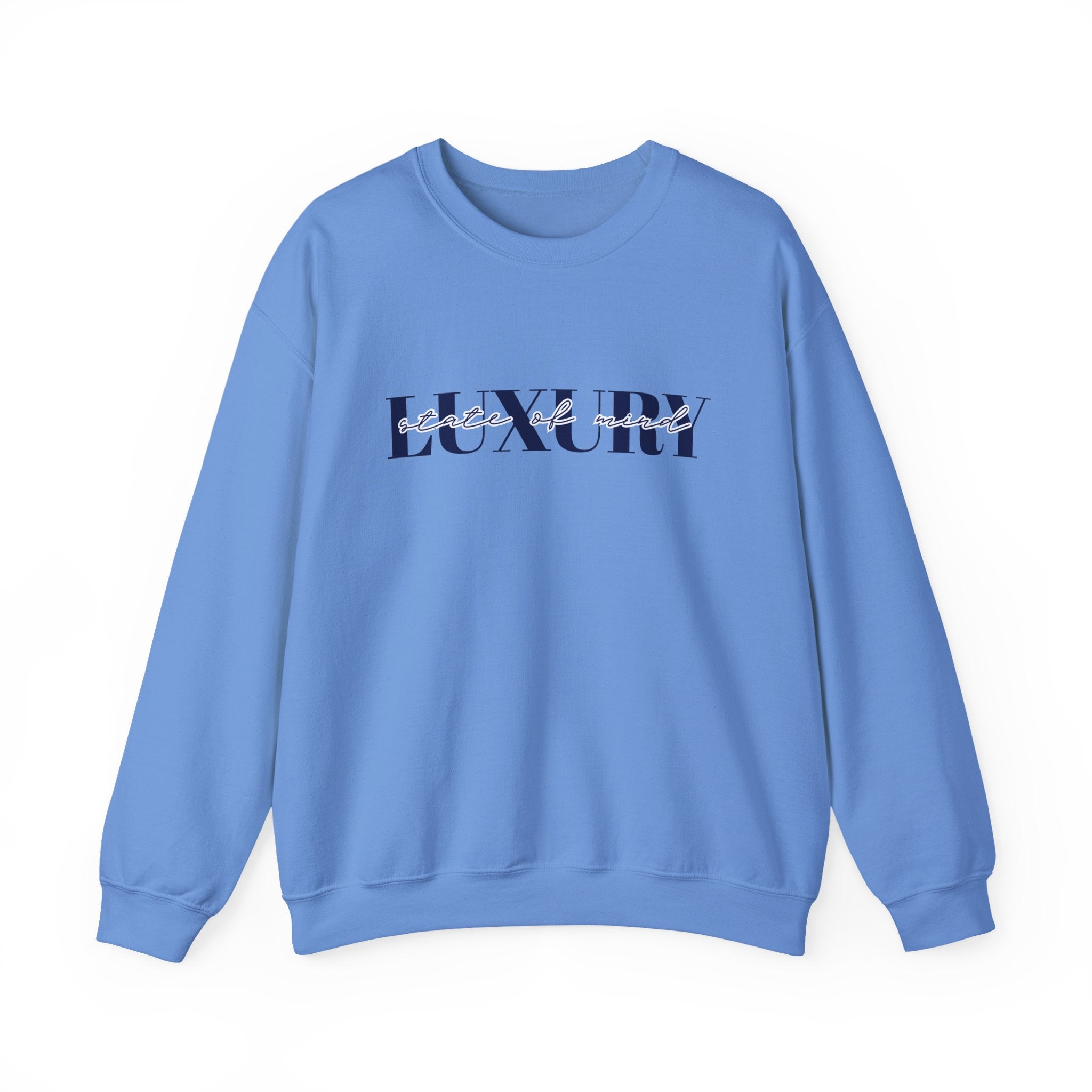 Luxury Typography Sweatshirt | White Crewneck, Minimal Logo