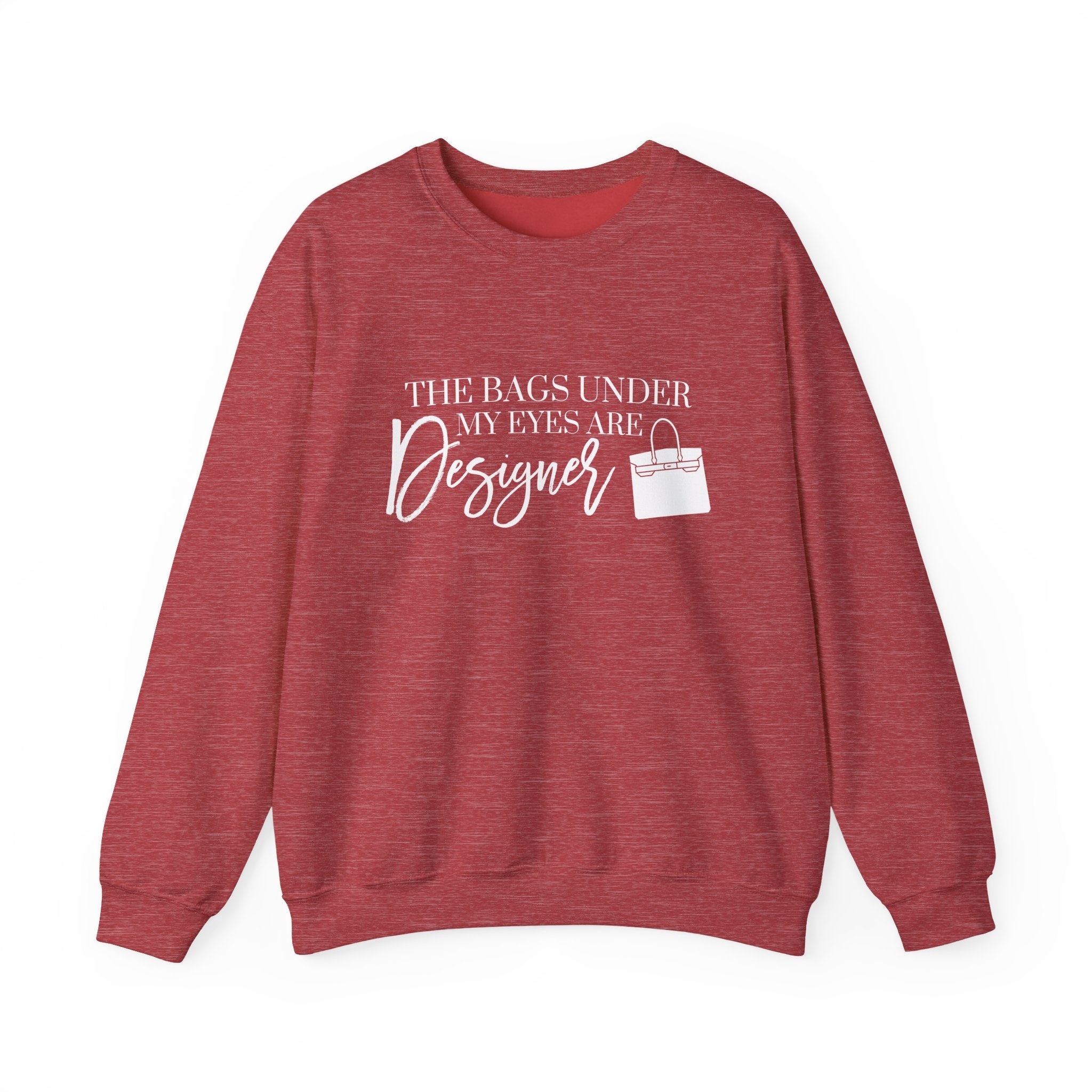 Designer Bags Unisex Sweatshirt, Funny Graphic Pullover, Eye Bags Jumper, Cool Crewneck, Stylish Sweater, Fashionable Top