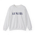 Luxury Typography Sweatshirt | White Crewneck, Minimal Logo