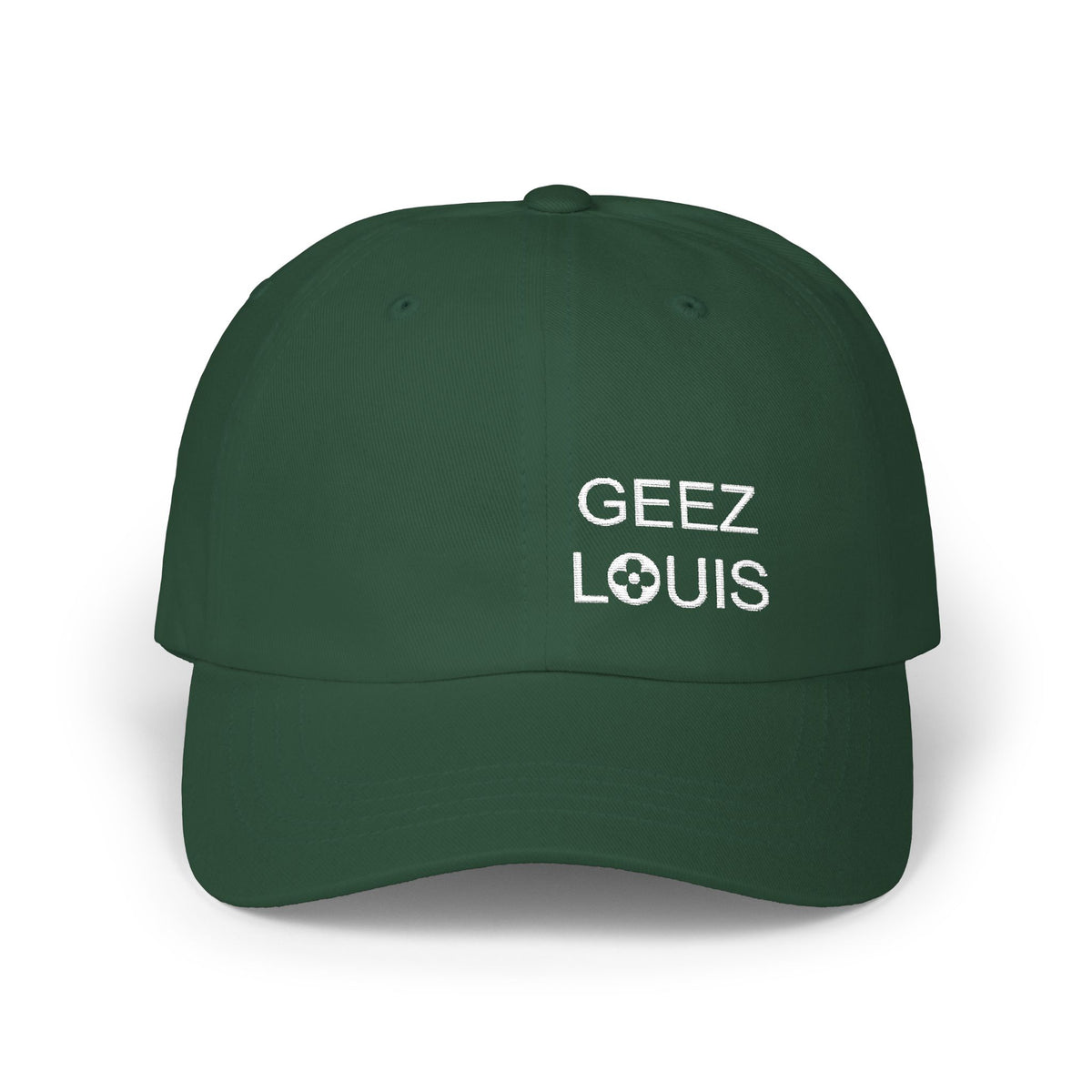 Dad Cap — Minimal 'Geez Louis' Embroidered Baseball Hat