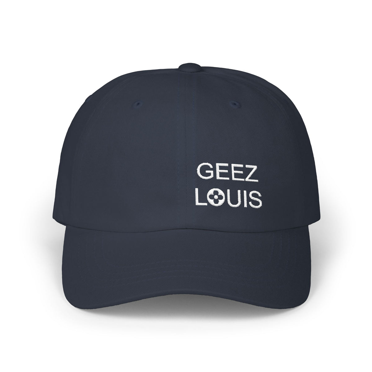 Dad Cap — Minimal 'Geez Louis' Embroidered Baseball Hat