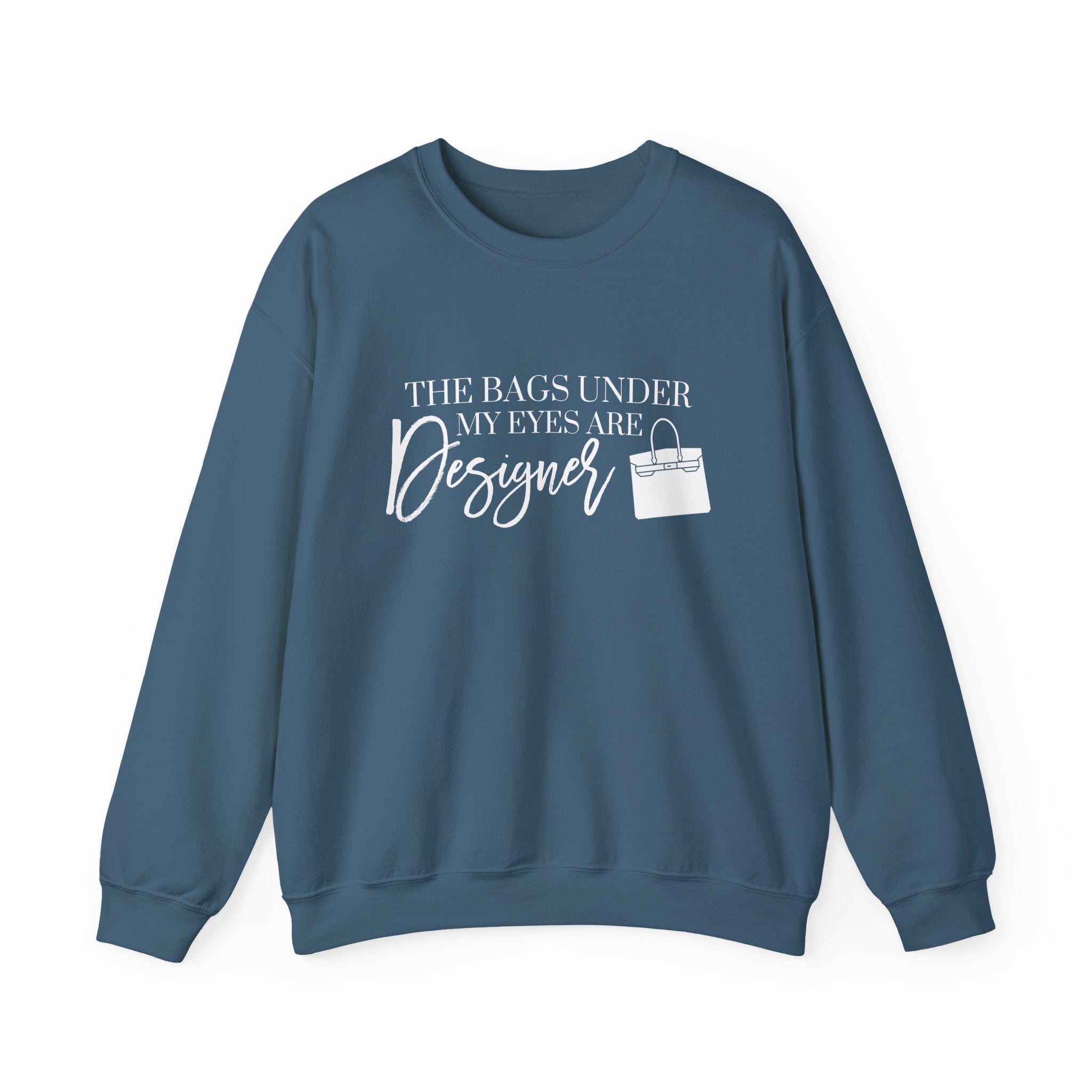 Designer Bags Unisex Sweatshirt, Funny Graphic Pullover, Eye Bags Jumper, Cool Crewneck, Stylish Sweater, Fashionable Top