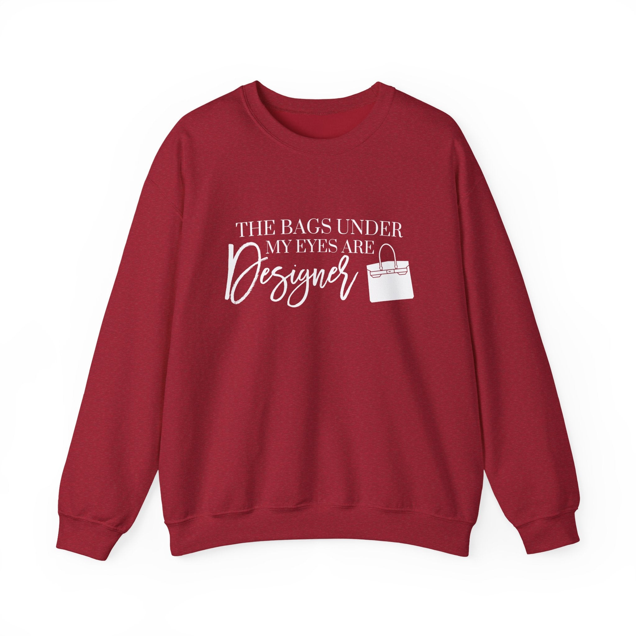 Designer Bags Unisex Sweatshirt, Funny Graphic Pullover, Eye Bags Jumper, Cool Crewneck, Stylish Sweater, Fashionable Top