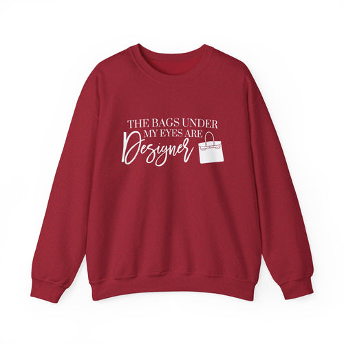Designer Bags Unisex Sweatshirt, Funny Graphic Pullover, Eye Bags Jumper, Cool Crewneck, Stylish Sweater, Fashionable Top