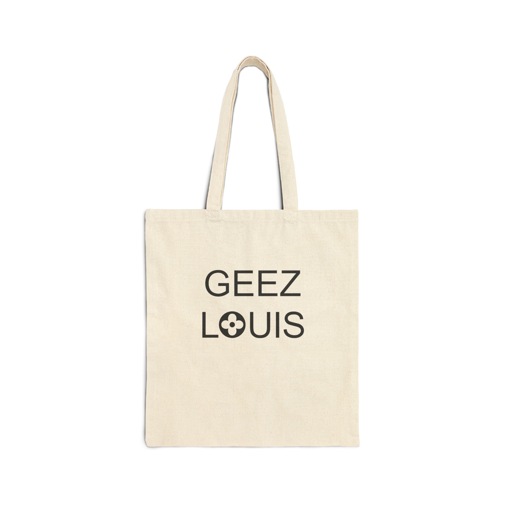 GEEZ LOUIS Cotton Canvas Tote Bag | Farmers Market Bag | Tote Bag | Shopping Tote