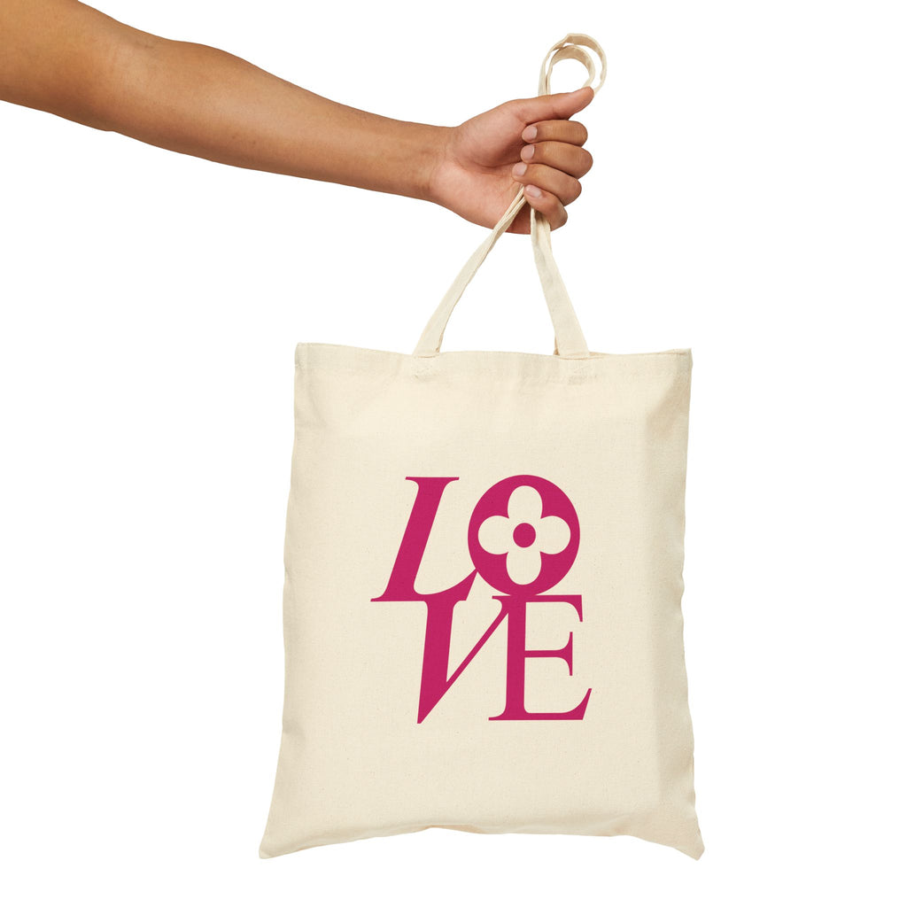 LOVE Cotton Canvas Tote Bag | Farmers Market Bag | Tote Bag | Shopping Tote