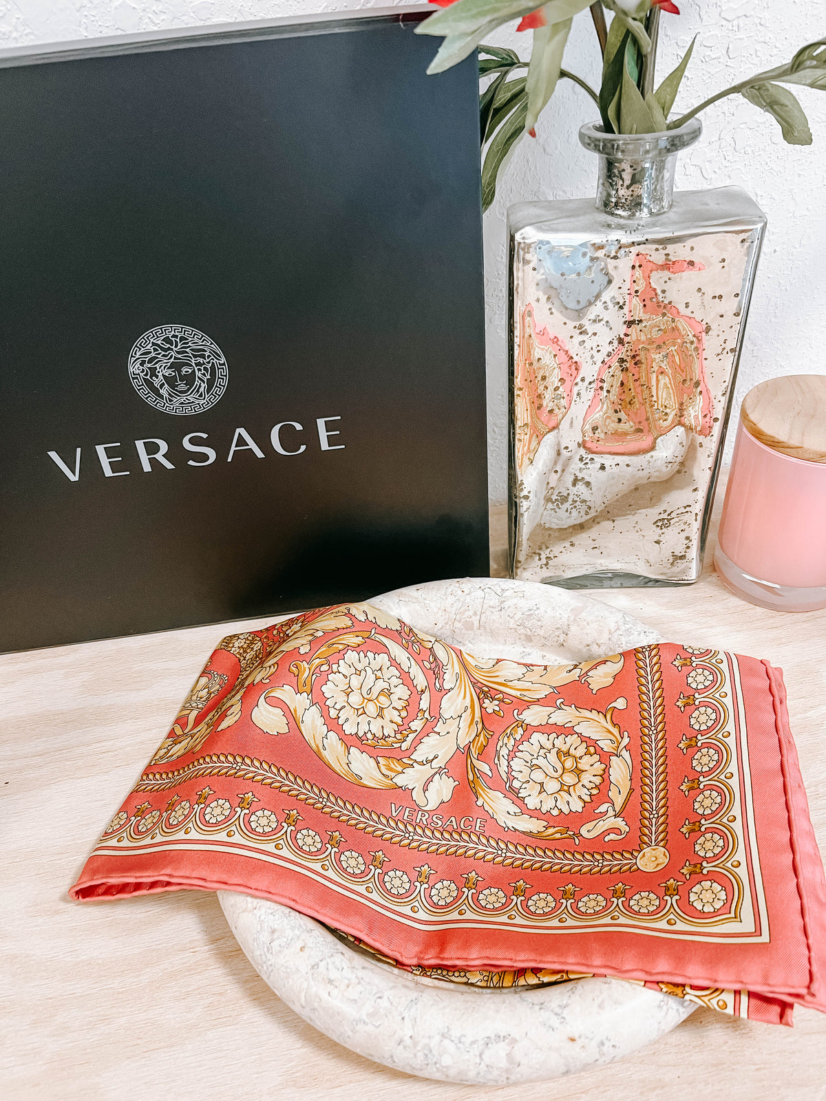 BNWT Versace Silk 75cm Square Scarf *Final Sale*