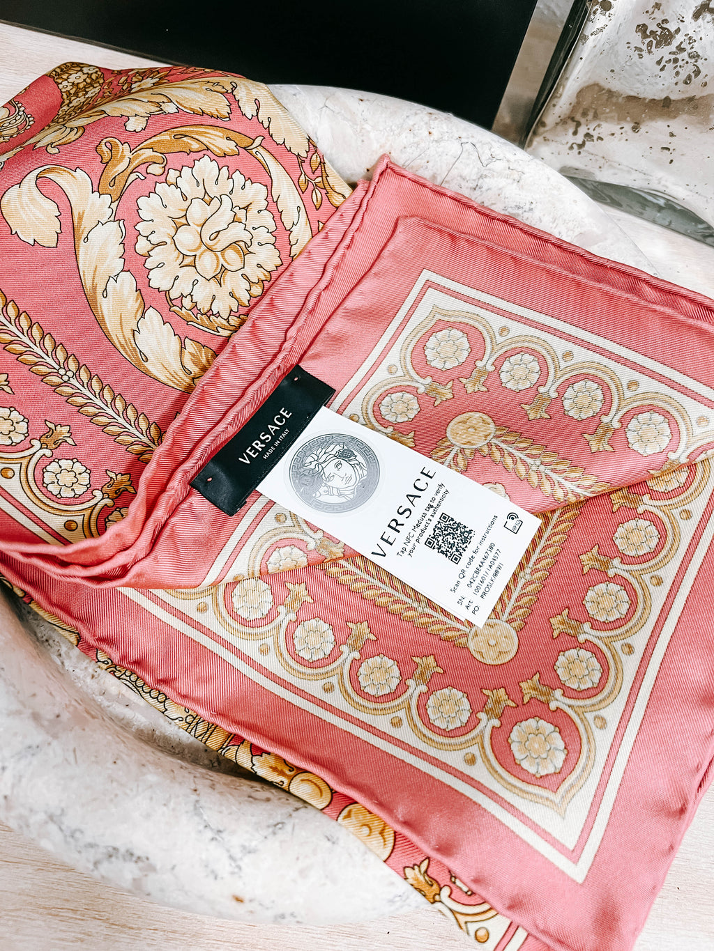 BNWT Versace Silk 75cm Square Scarf *Final Sale*