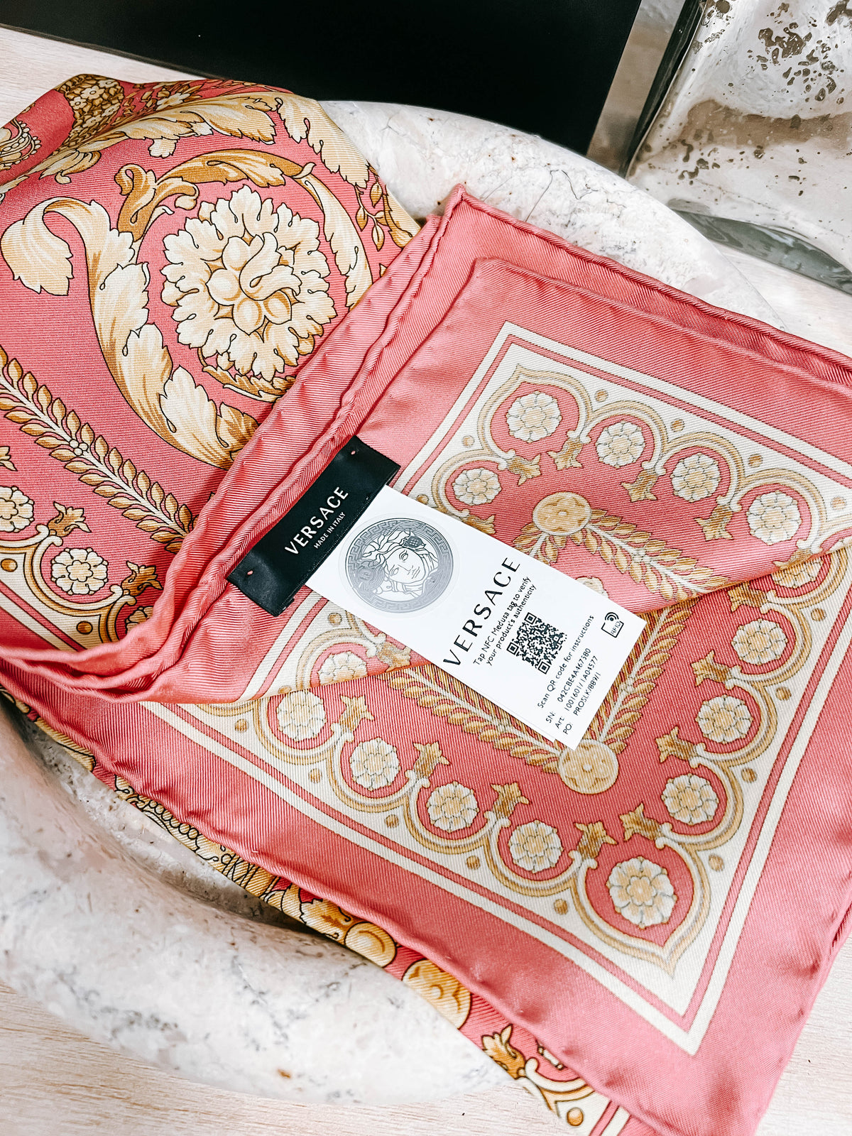 BNWT Versace Silk 75cm Square Scarf *Final Sale*