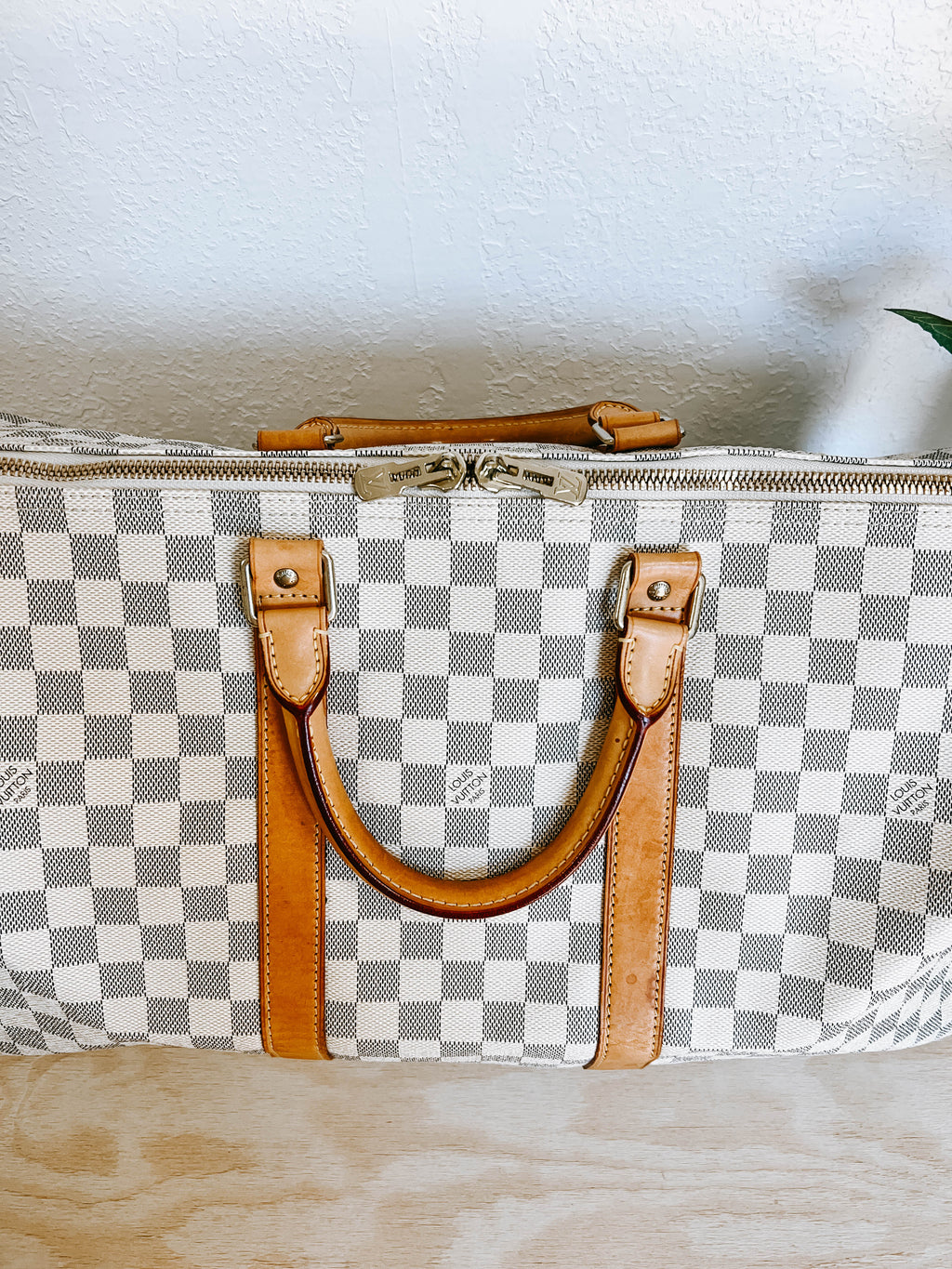 LV Damier Azur Keepall 50