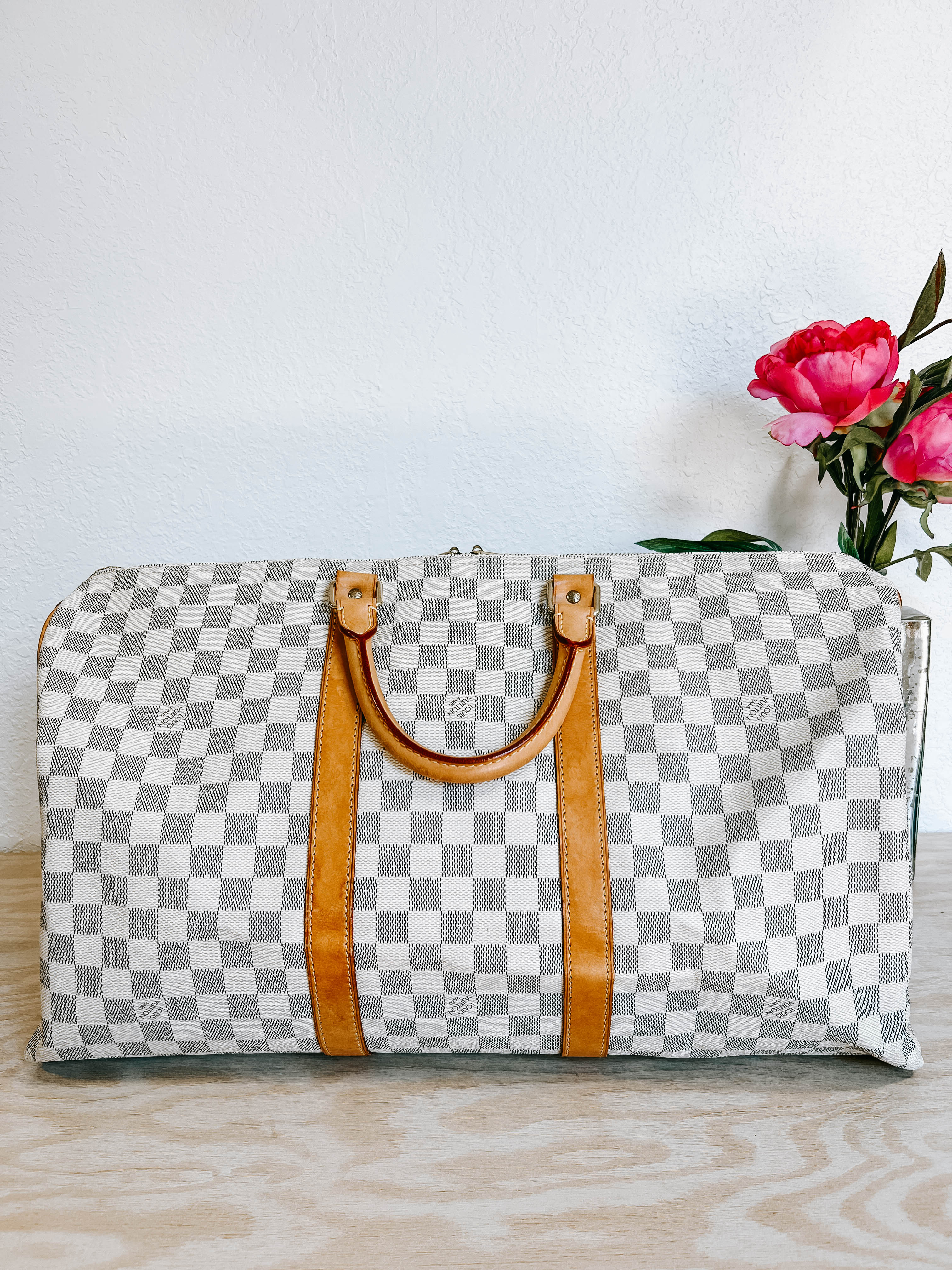 LV Damier Azur Keepall 50