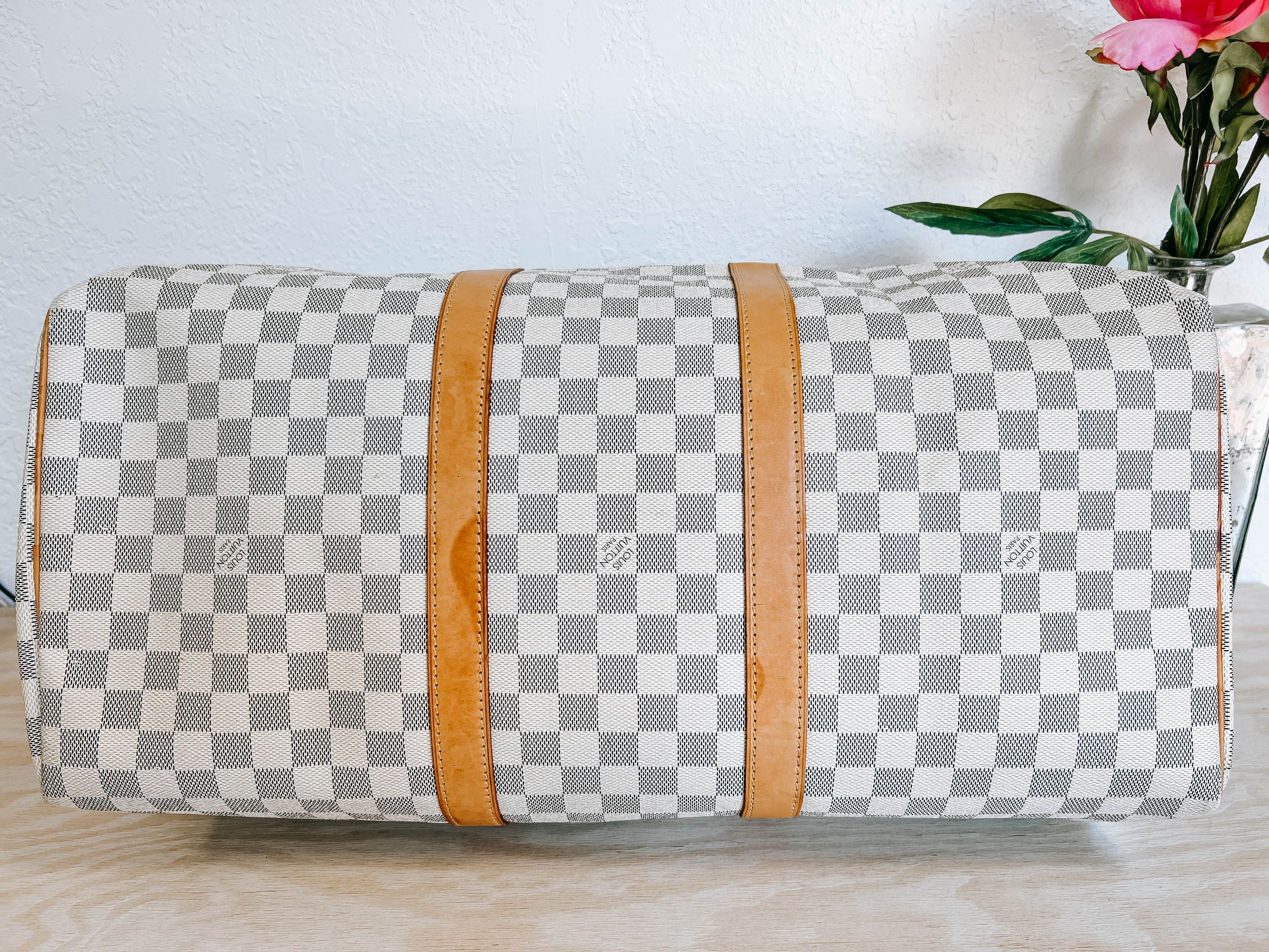 LV Damier Azur Keepall 50