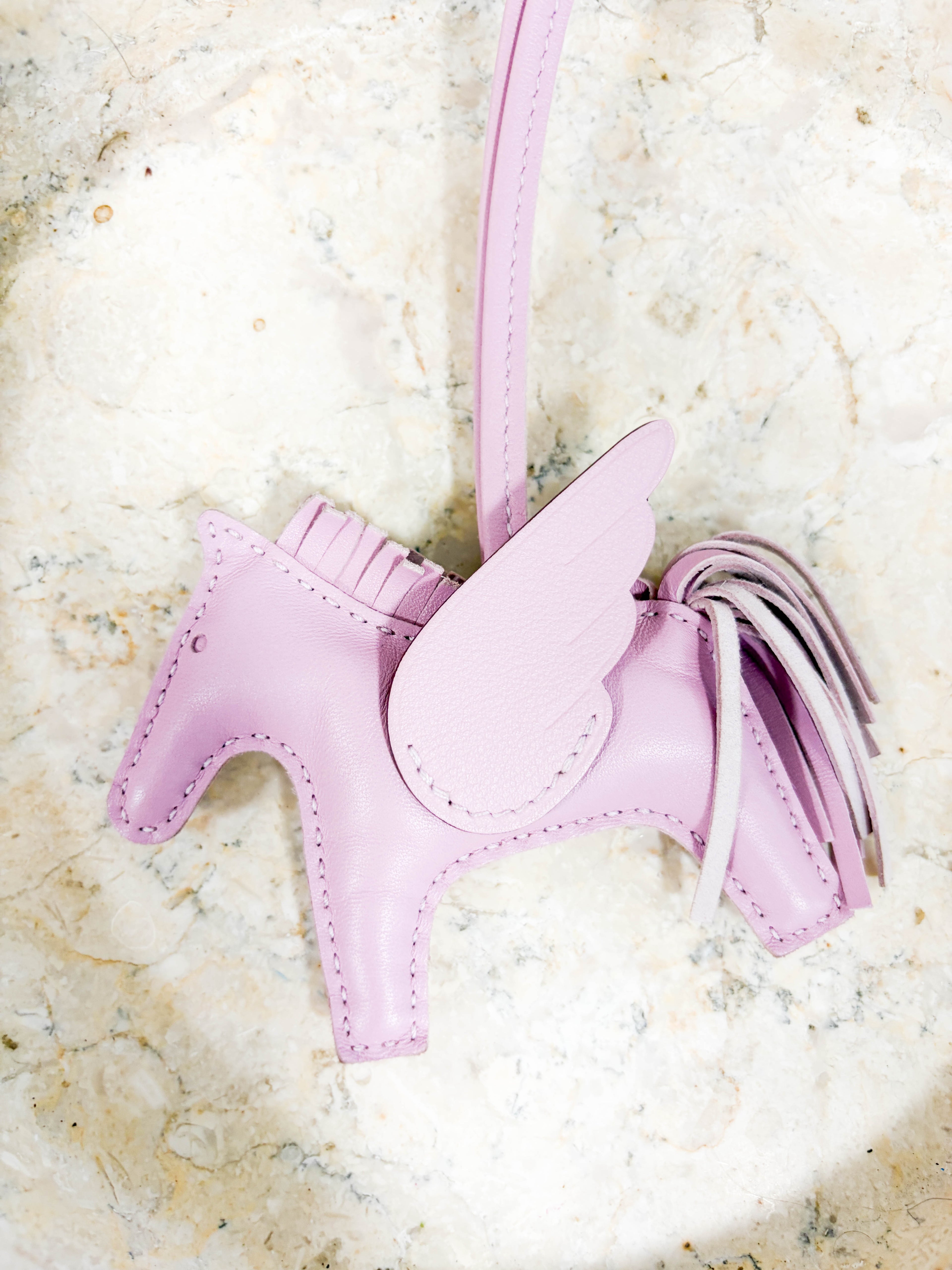 Pre-Owned Hermes Pegasus Charm Mauve Sylvestre *Final Sale*