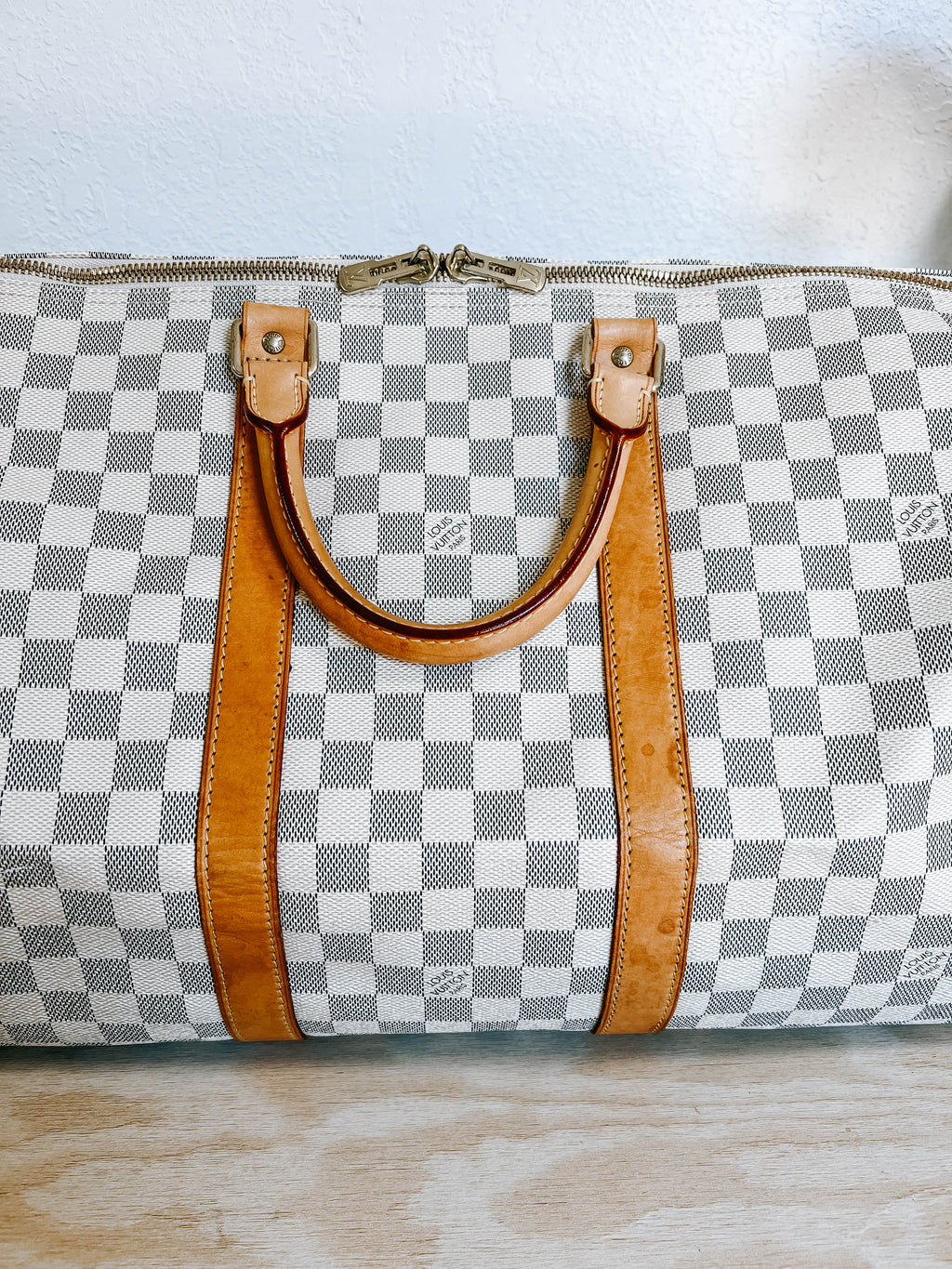 LV Damier Azur Keepall 50