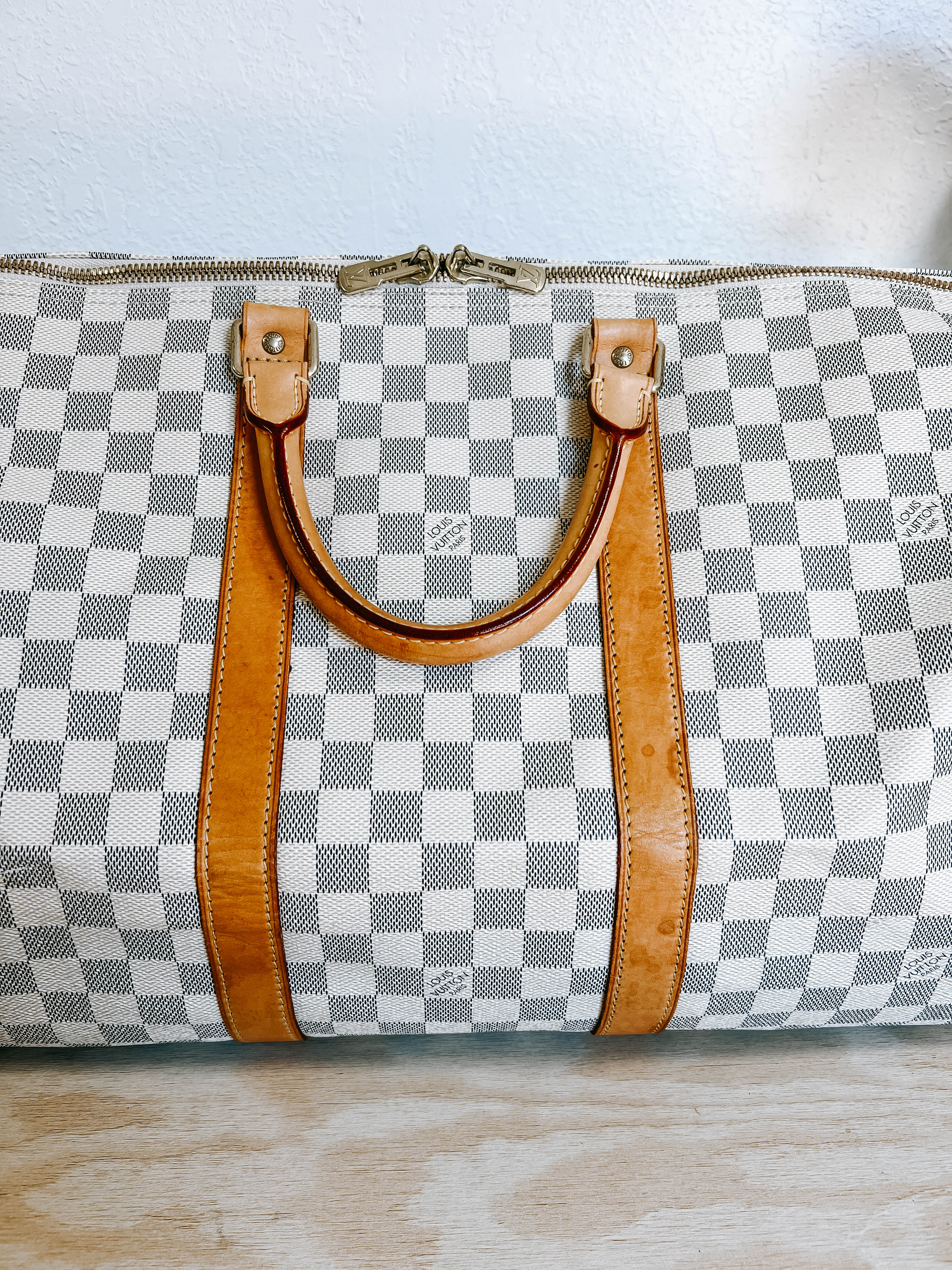 LV Damier Azur Keepall 50