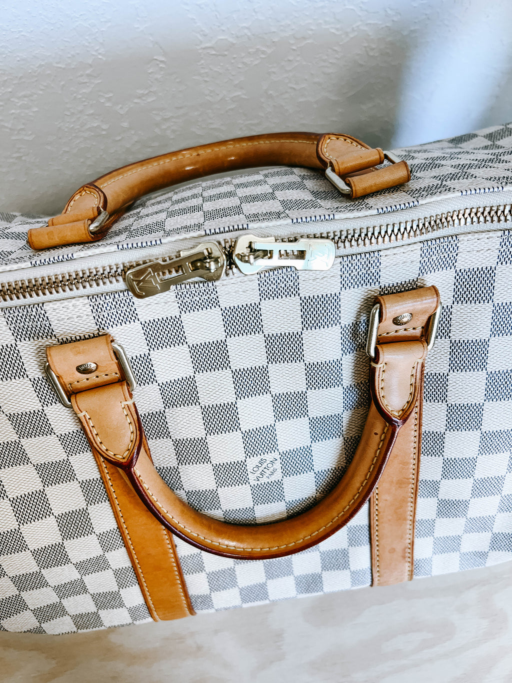 LV Damier Azur Keepall 50
