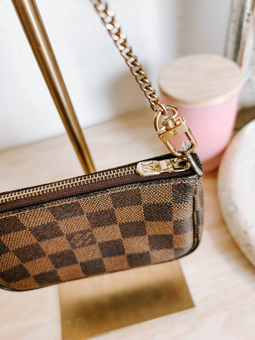 LV Damier Ebene Mini Pochette Accessories
