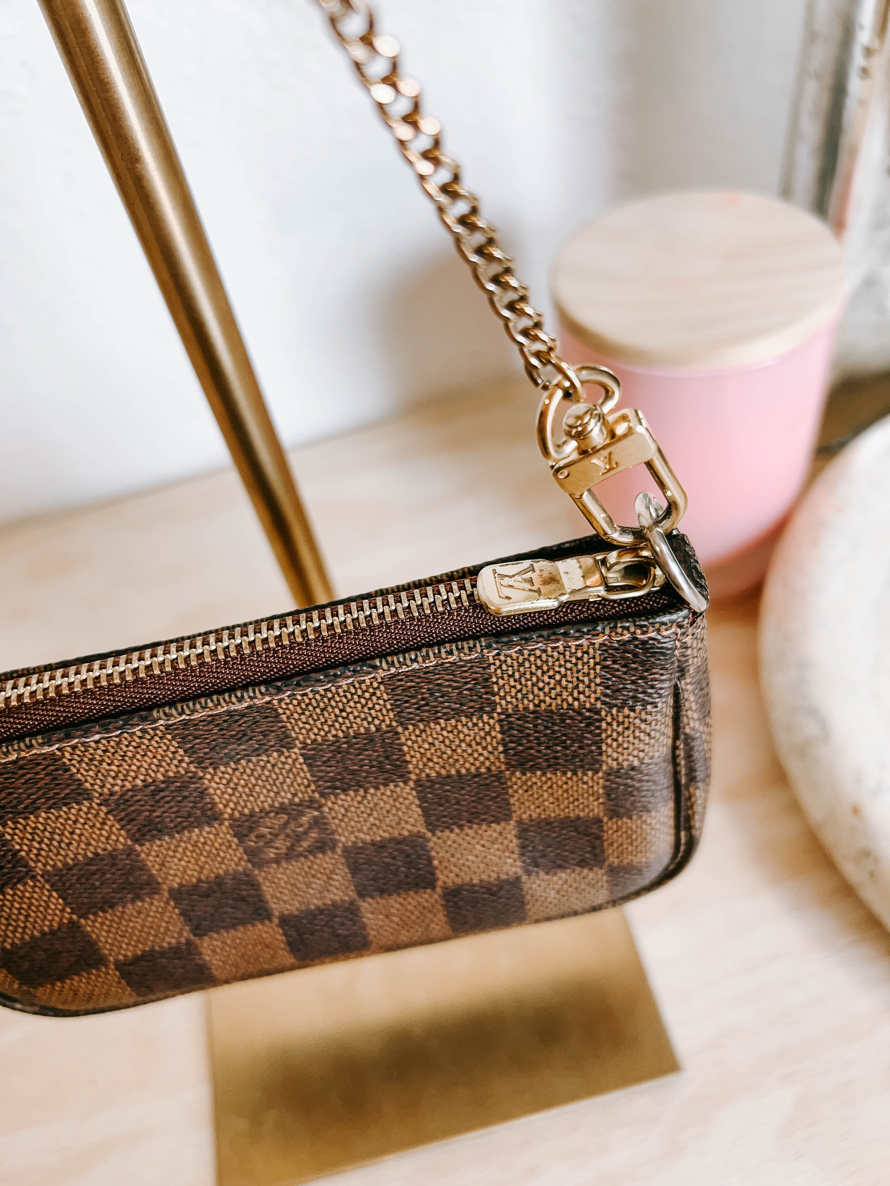 LV Damier Ebene Mini Pochette Accessories