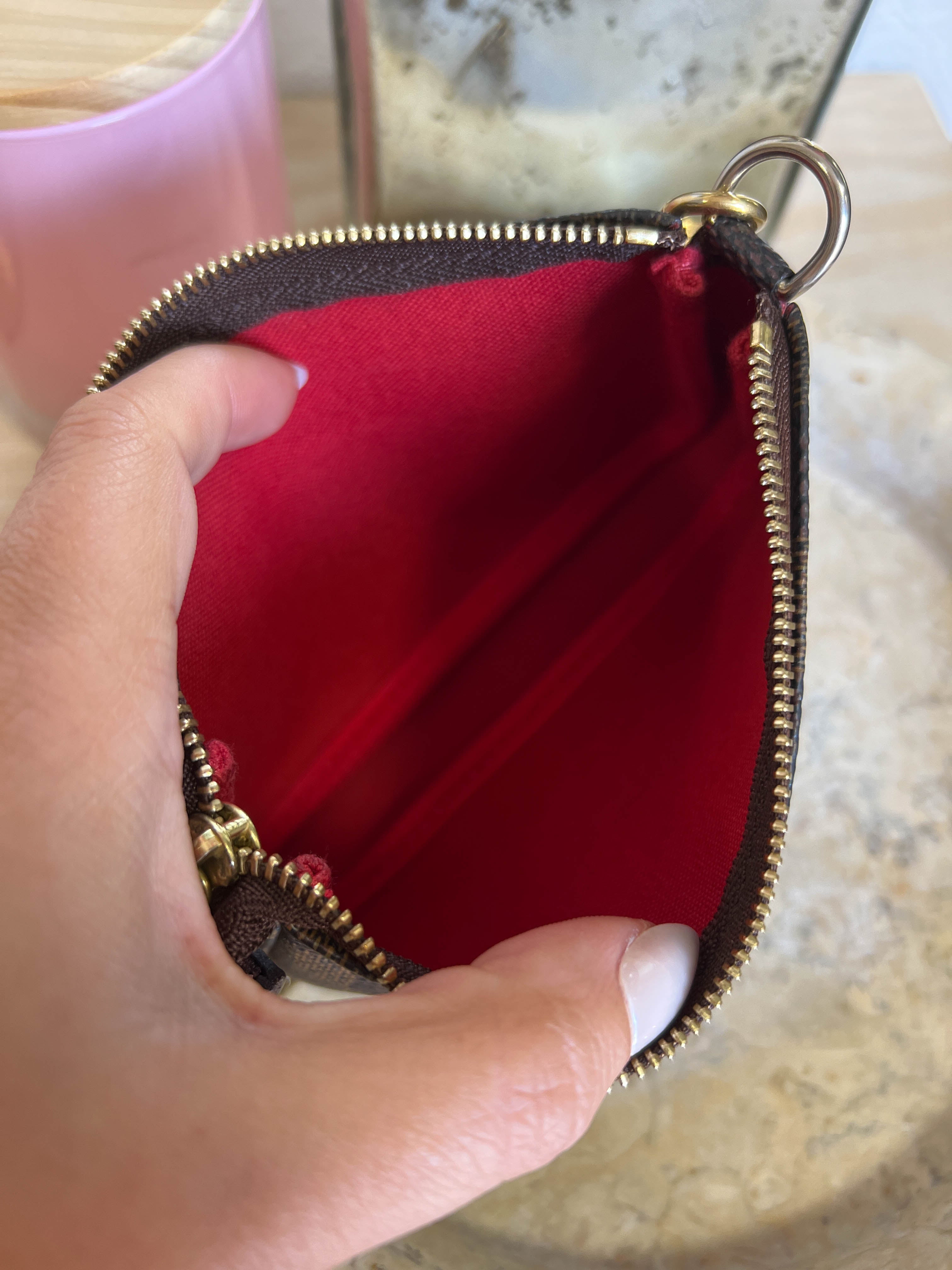 LV Damier Ebene Mini Pochette Accessories