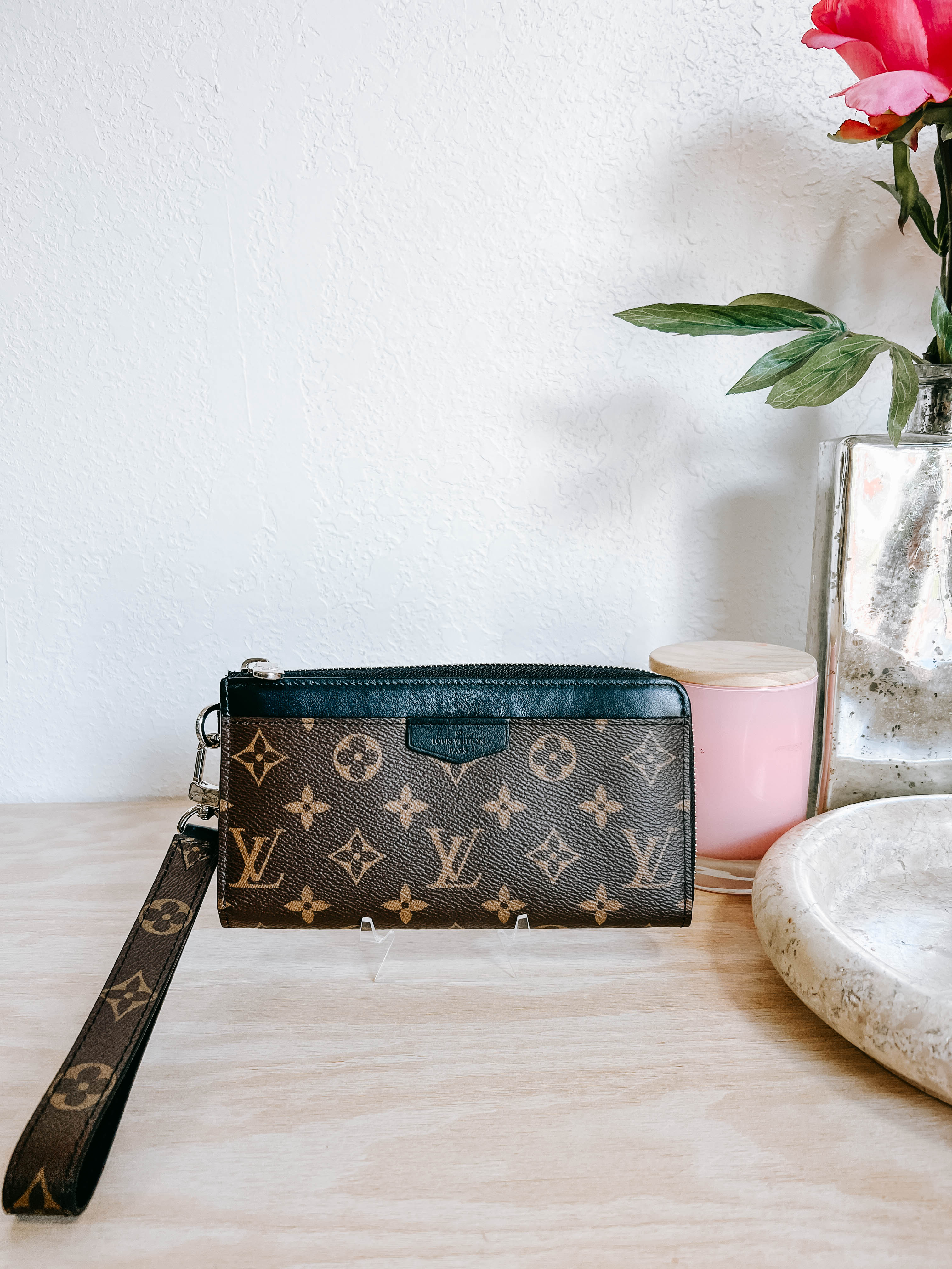 Louis Vuitton Monogram Macassar Zippy Dragonne Wallet